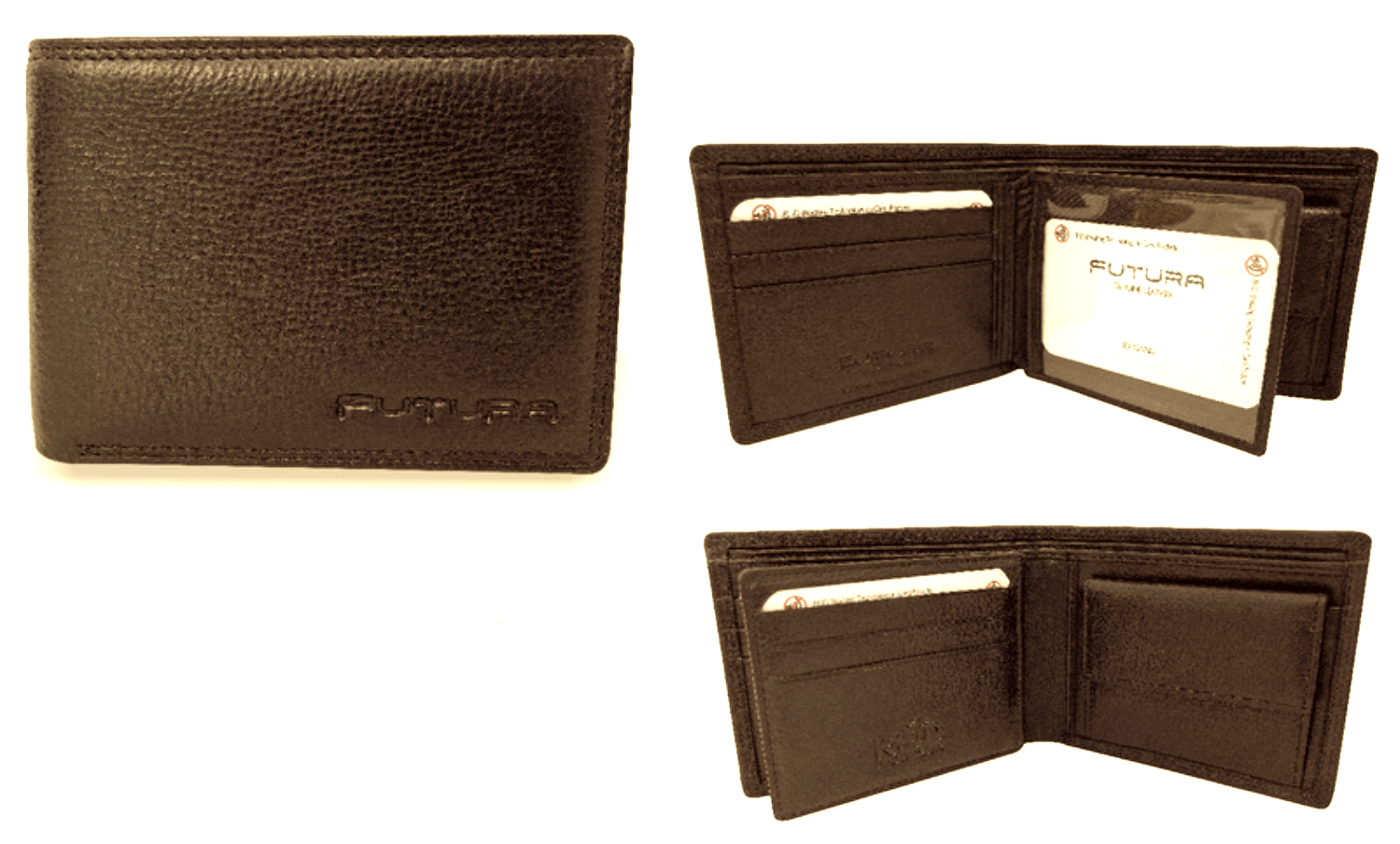 Futura Mens RFID Leather Coin Fold Over Genuine Leather Wallet - Tan 4