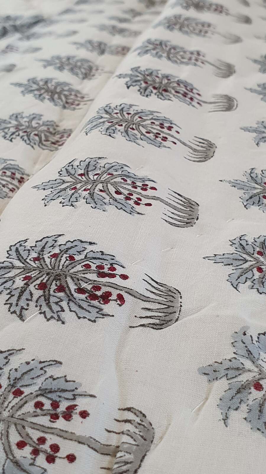 Kolka Palm & Pine Reversible Quilt 100% Cotton Blue - King Size 6