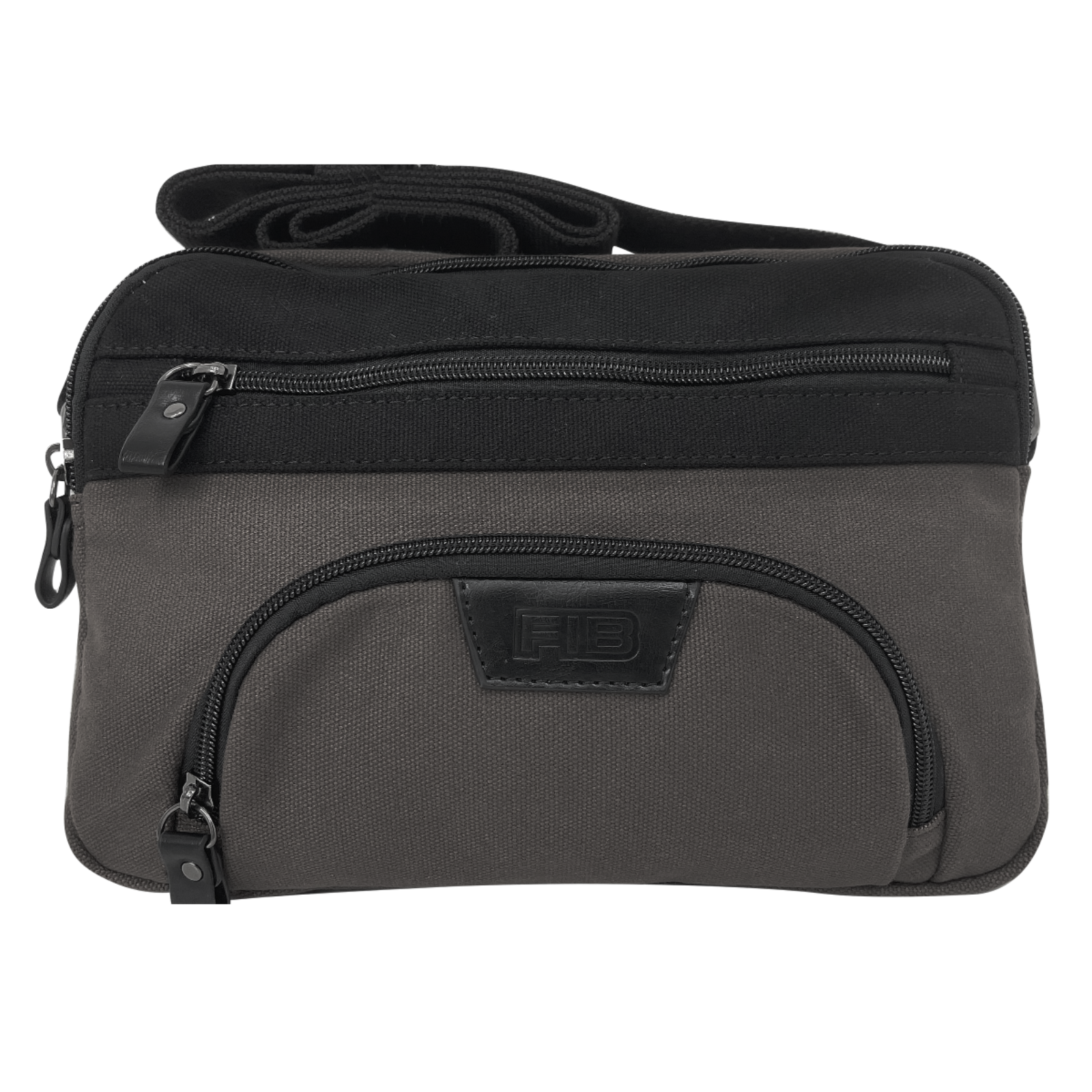 FIB Byron East West Sling Shoulder Bag Travel Adjustable Strap - Black 4