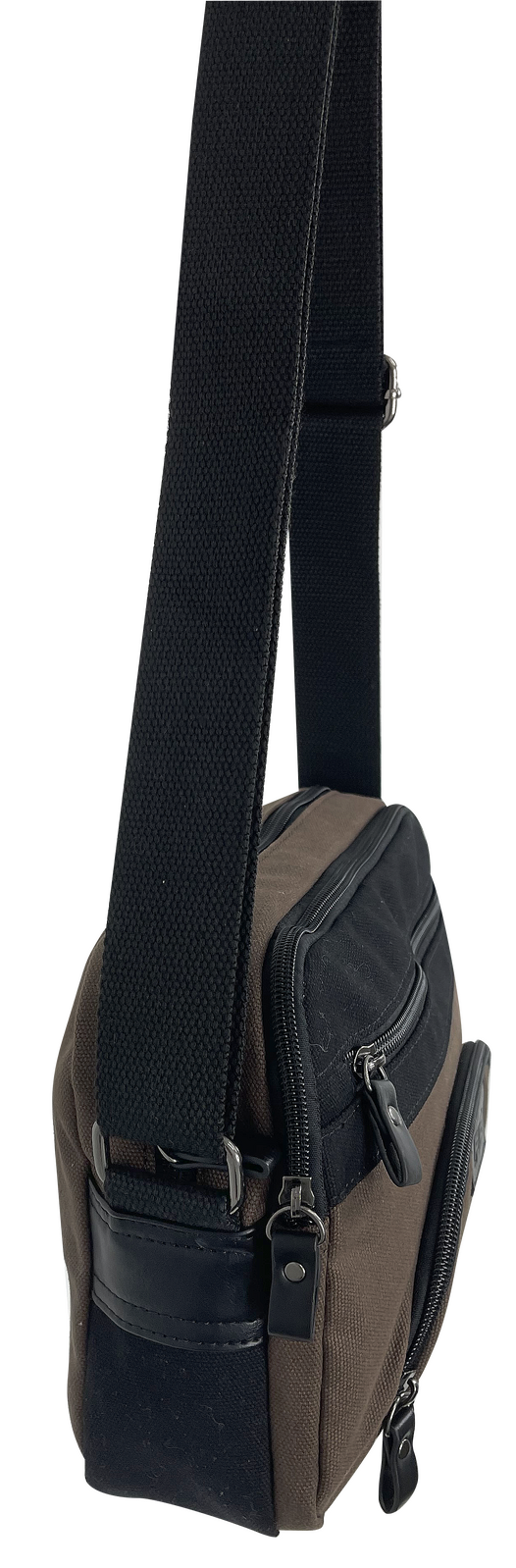 FIB Byron East West Sling Shoulder Bag Travel Adjustable Strap - Brown 4