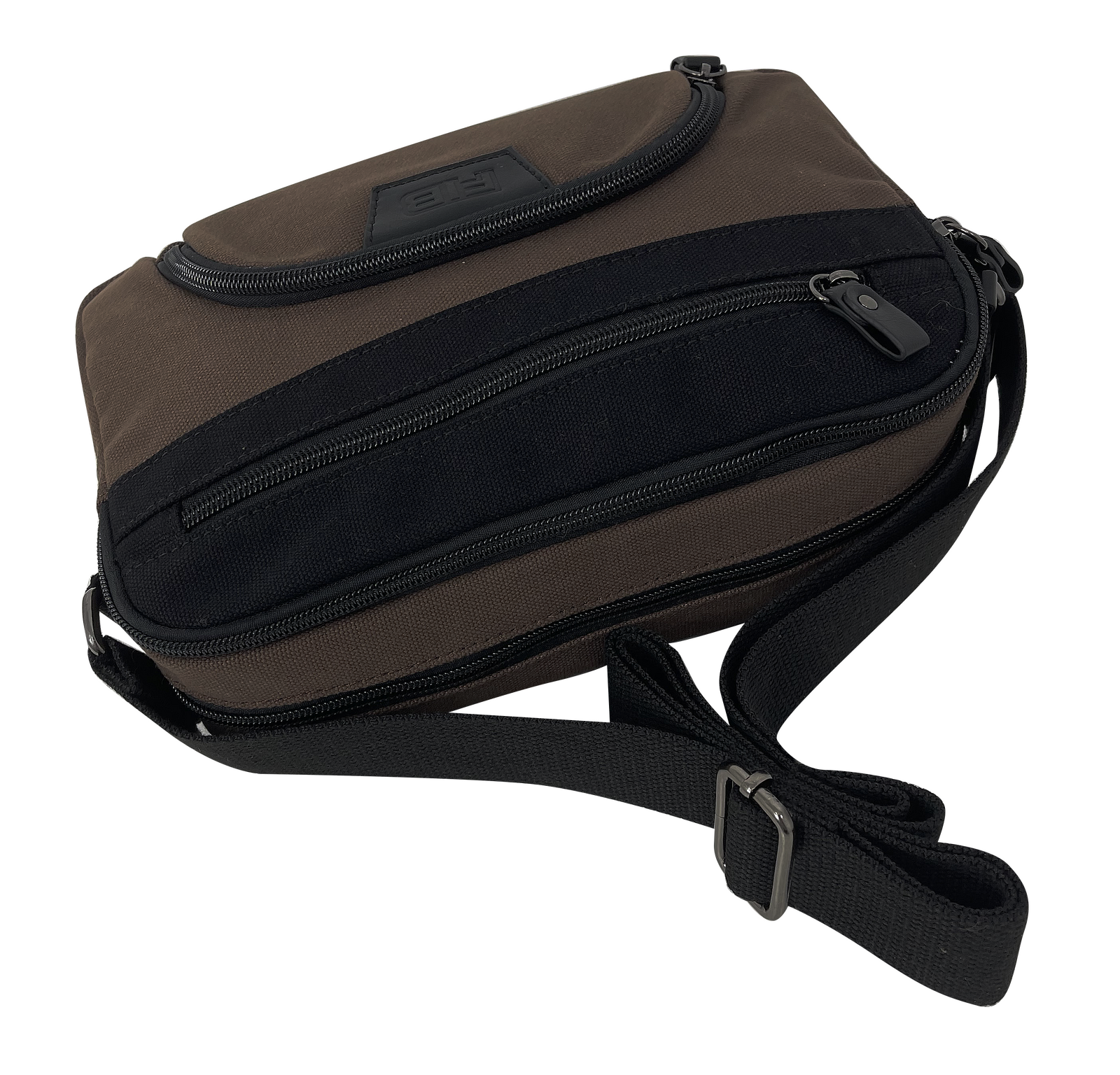 FIB Byron East West Sling Shoulder Bag Travel Adjustable Strap - Brown 5
