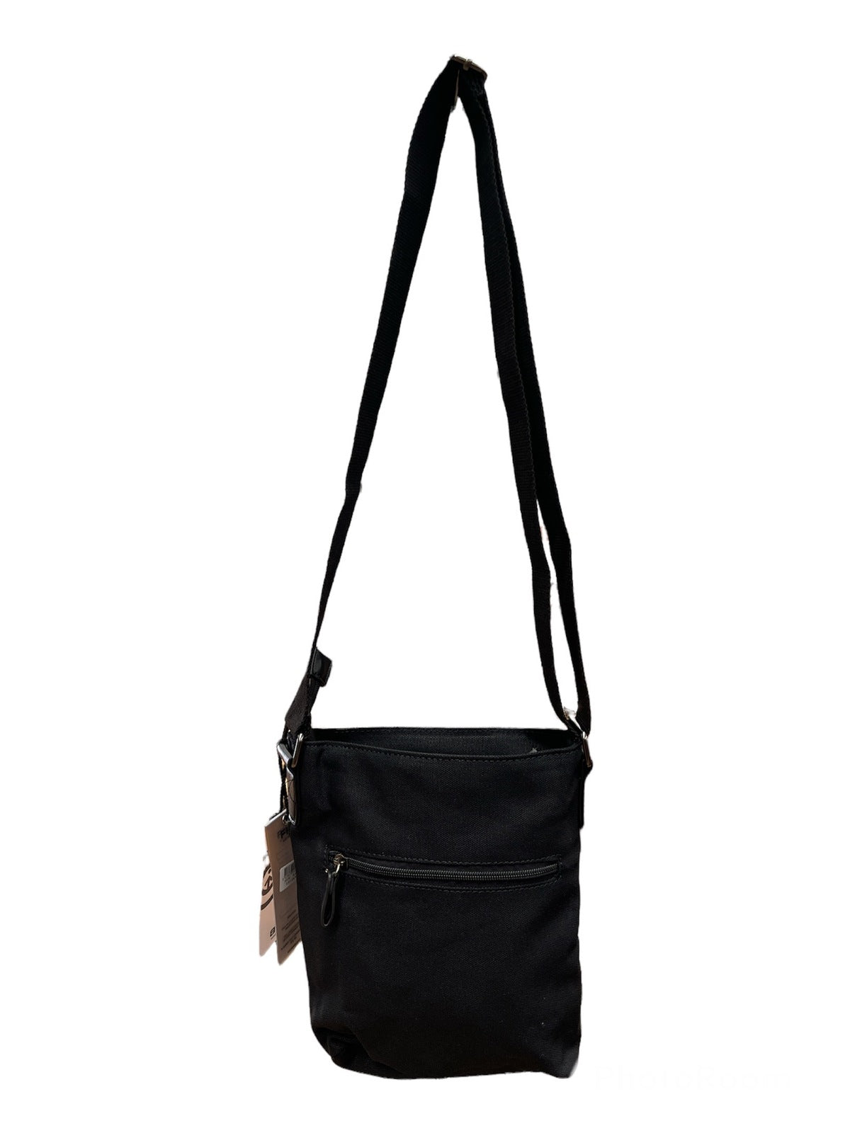 FIB Byron Cotton Canvas Sling Bag Shoulder Travel - Black 3
