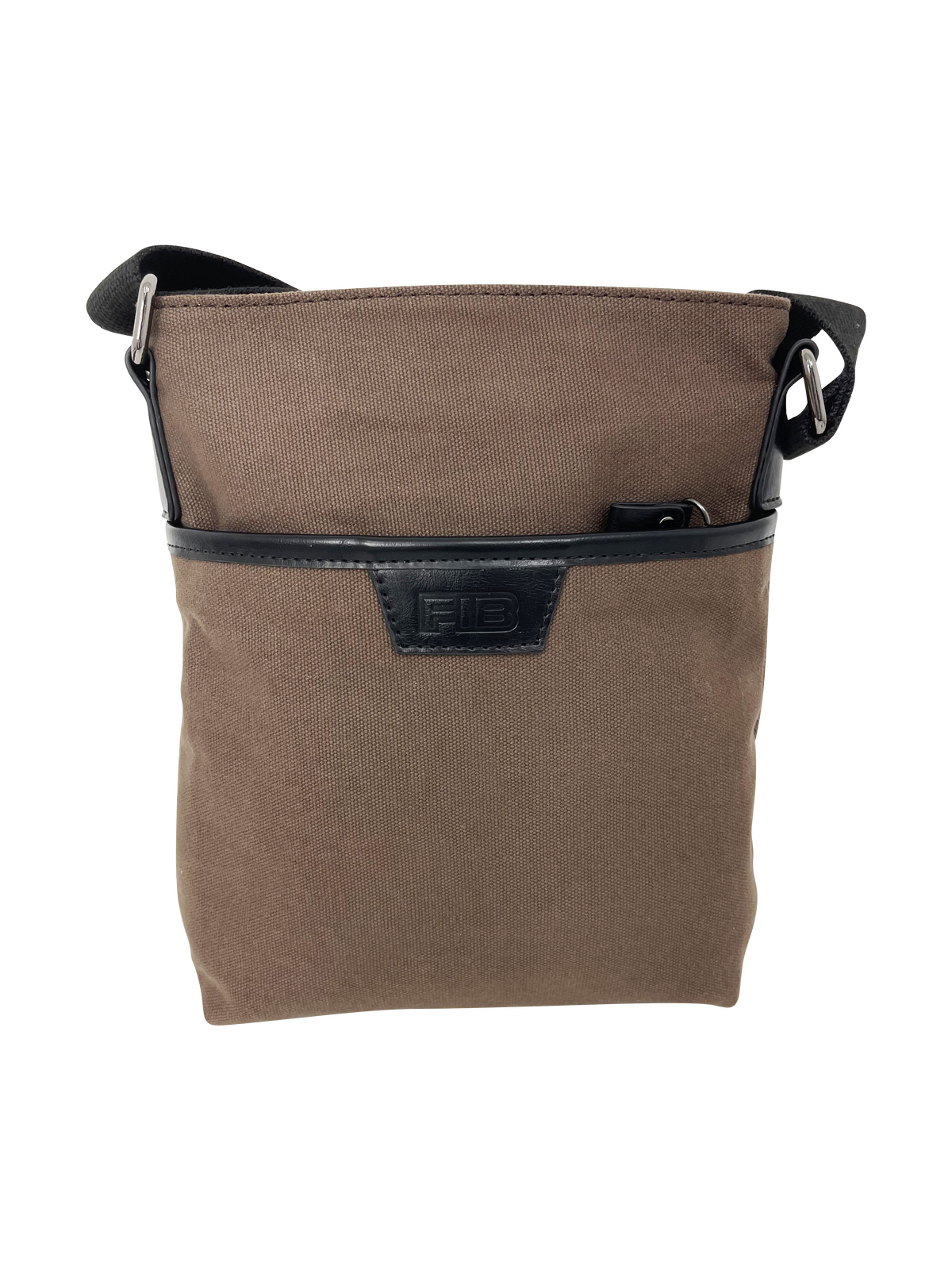 FIB Byron Canvas Sling Bag Shoulder Travel Cross Body - Brown 4