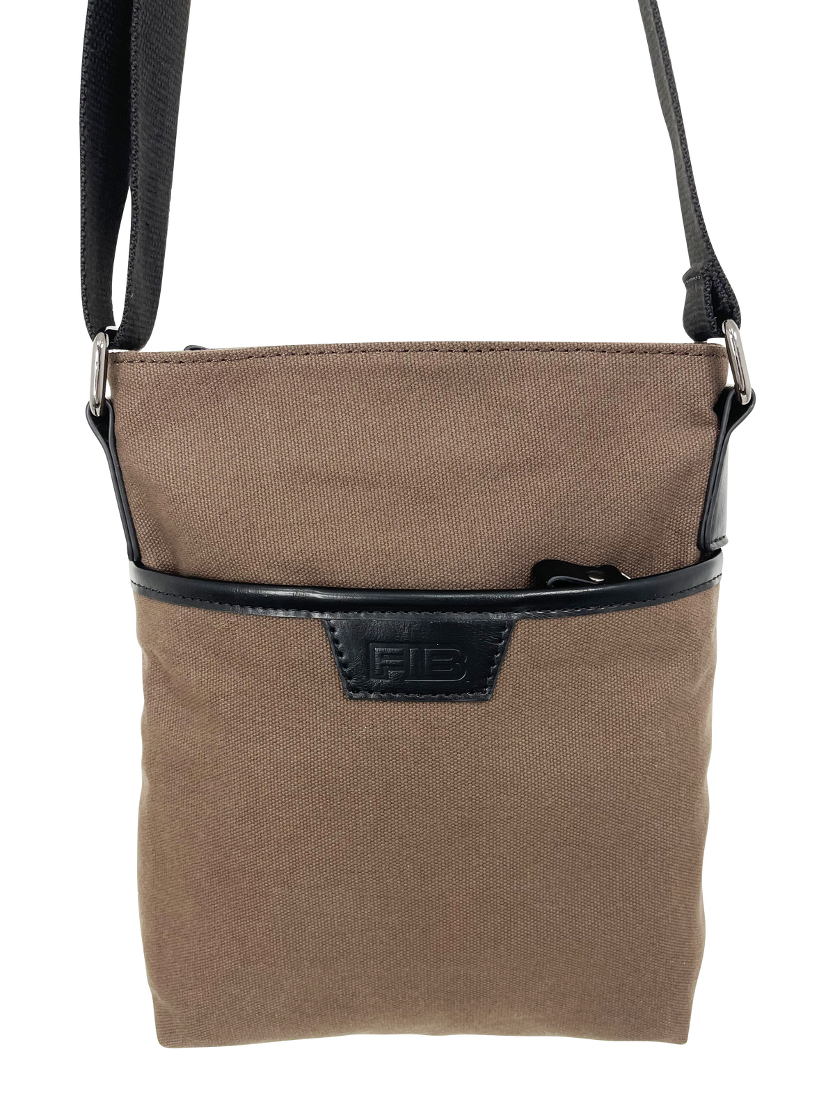 FIB Byron Canvas Sling Bag Shoulder Travel Cross Body - Brown 8