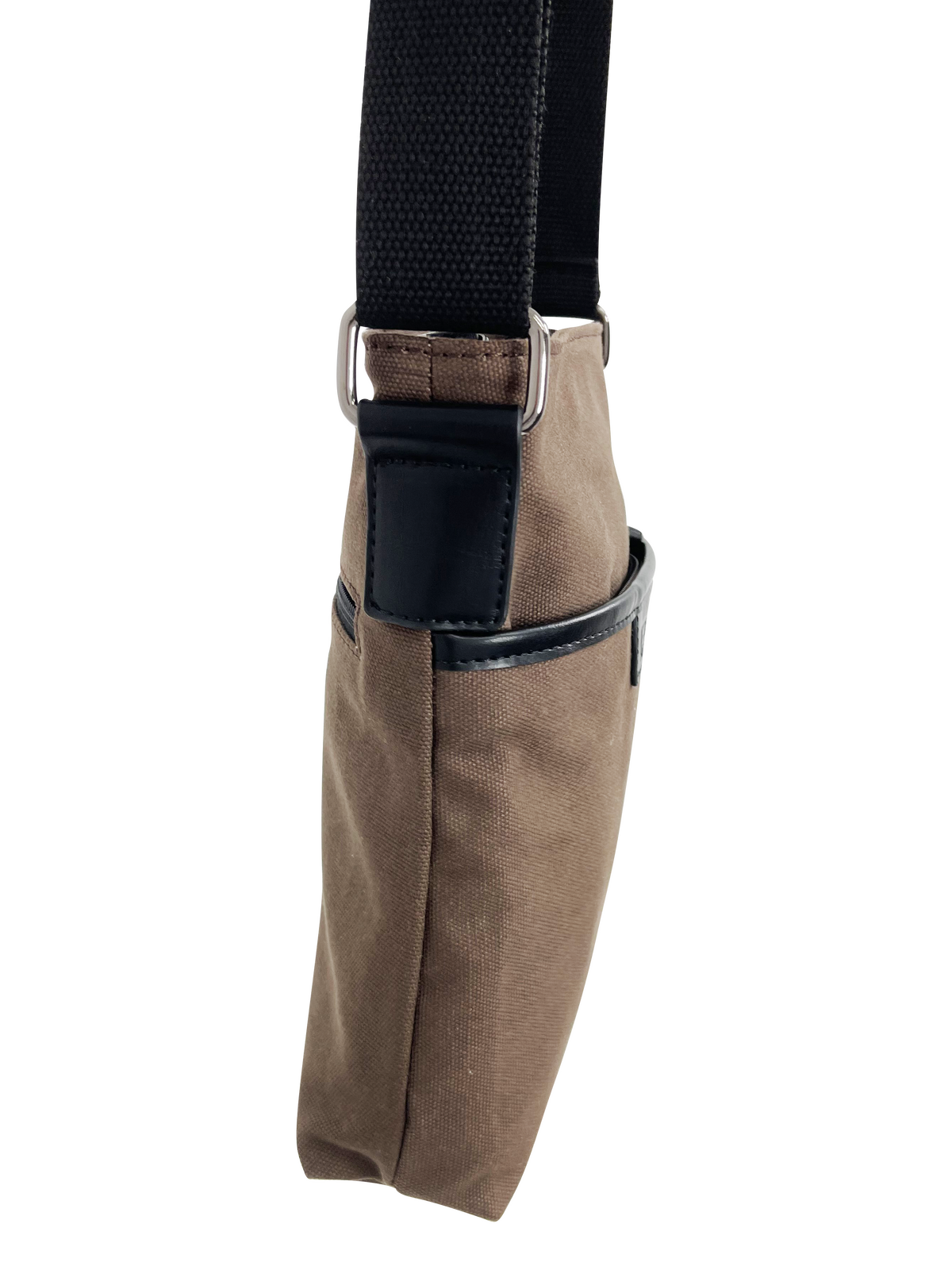 FIB Byron Canvas Sling Bag Shoulder Travel Cross Body - Brown 9