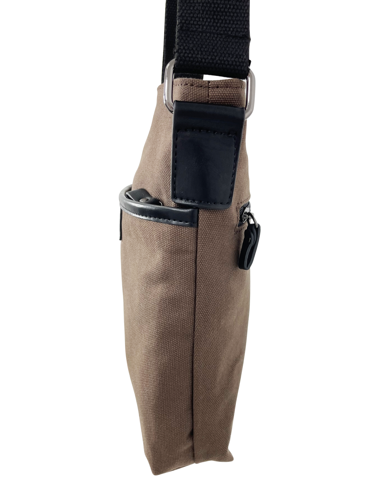 FIB Byron Canvas Sling Bag Shoulder Travel Cross Body - Brown 10