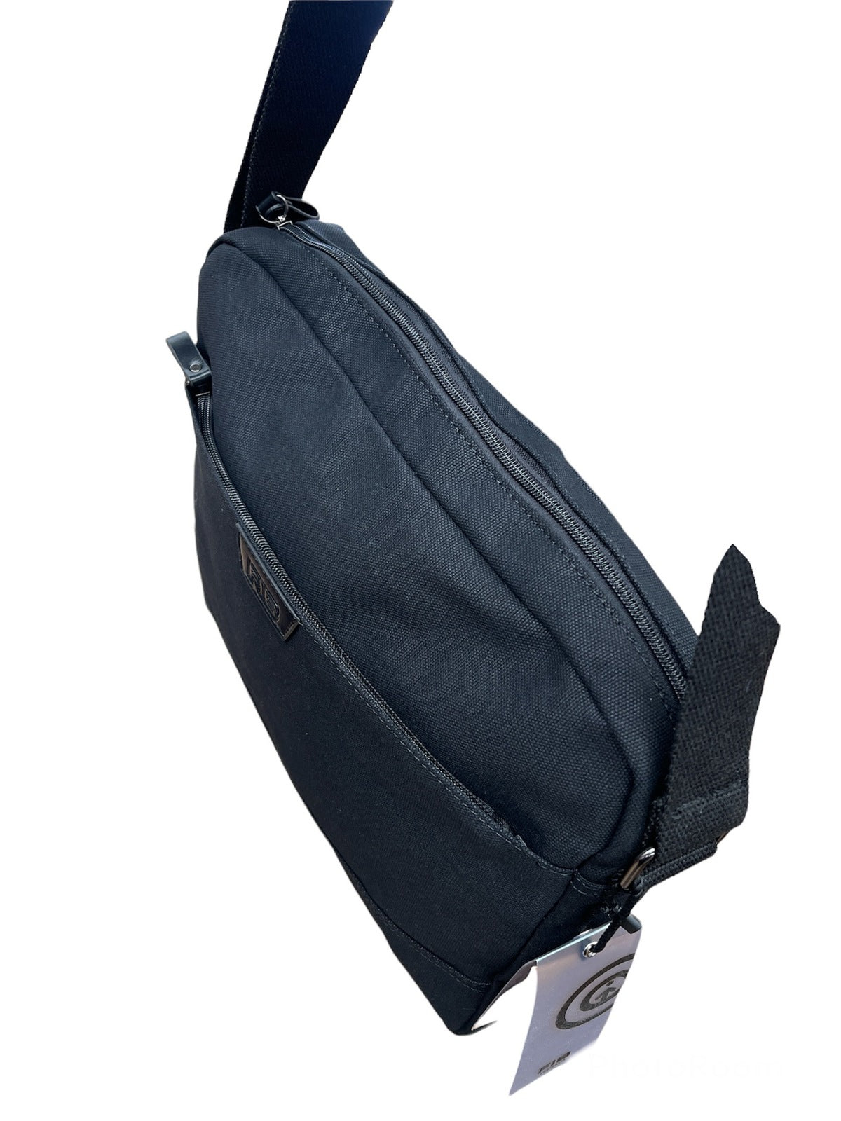 FIB Byron Canvas Laptop Messenger Bag - Black, Adjustable Strap, Fits 13" Laptop 4