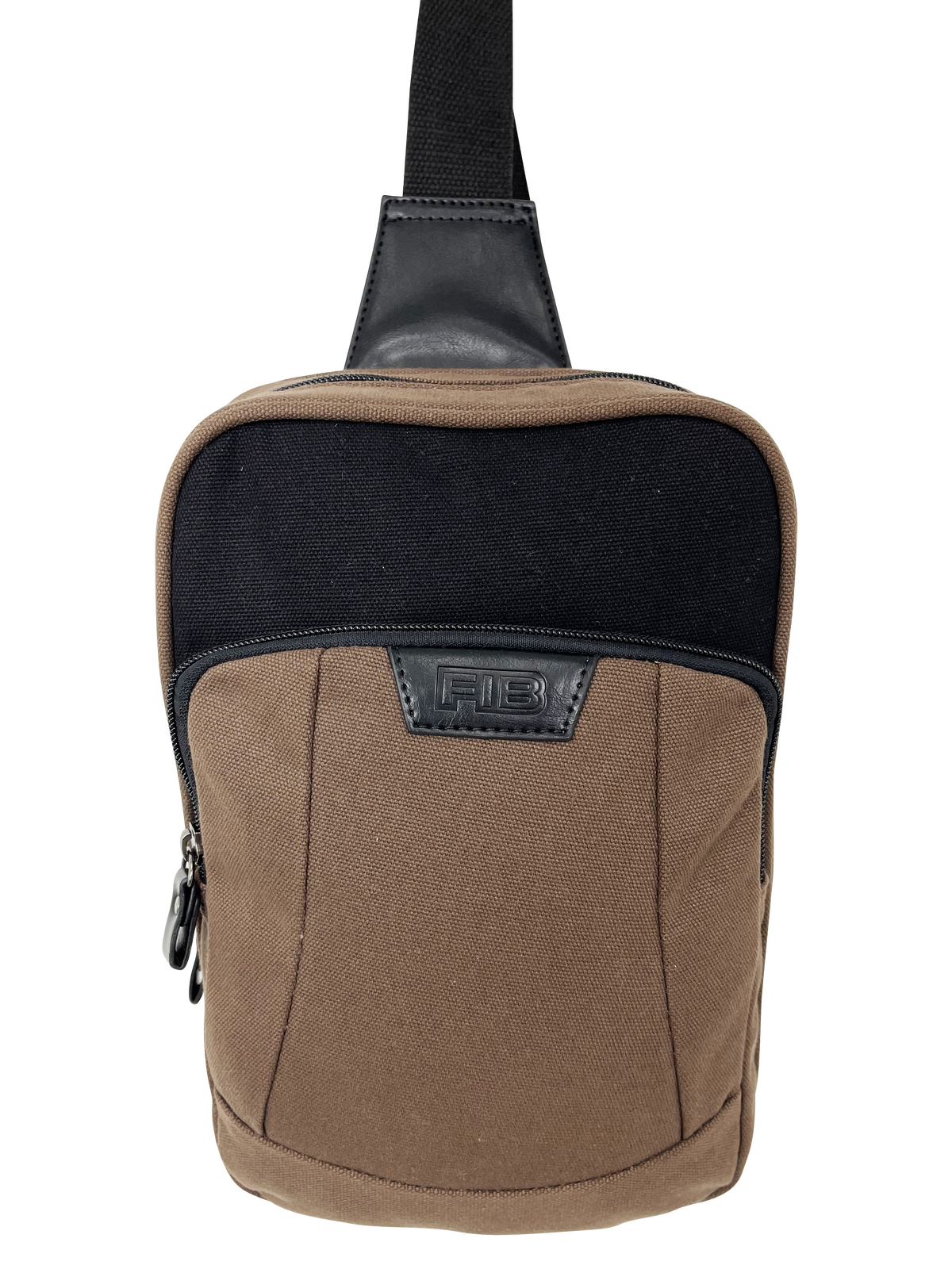 FIB Byron Sling Backpack Bag Travel w/ Single Adjustable Strap - Brown 3