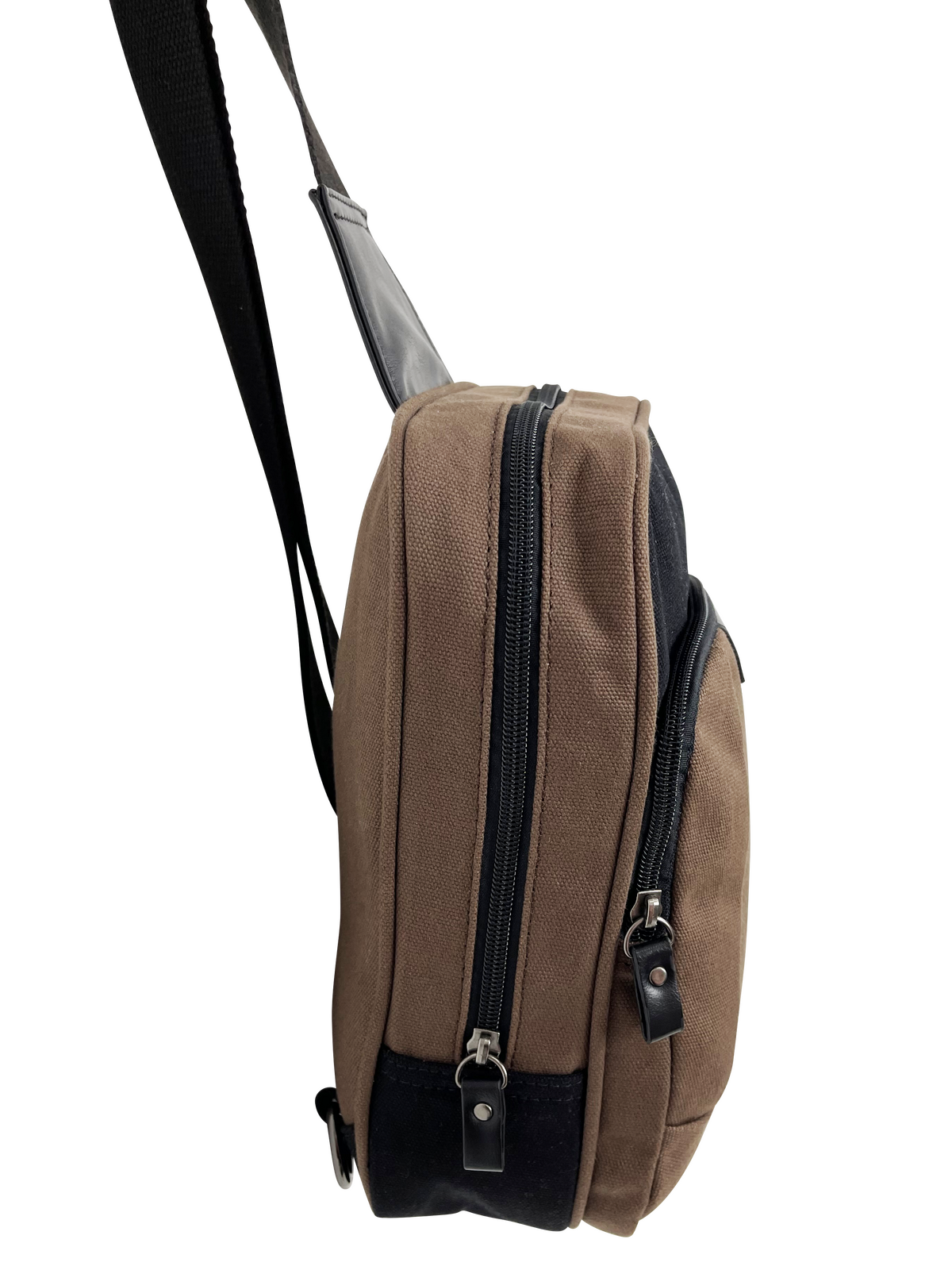 FIB Byron Sling Backpack Bag Travel w/ Single Adjustable Strap - Brown 5
