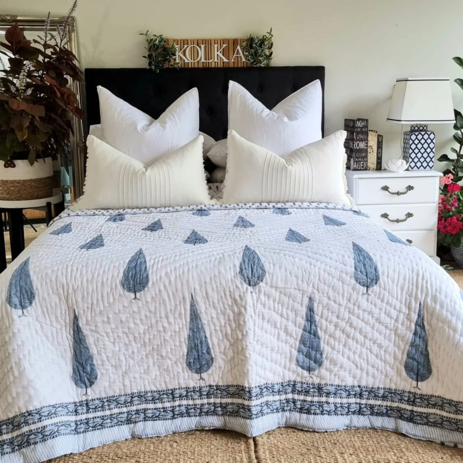 Kolka Pine Tree Reversible Quilt - Grey (King - 228 cm x 274 cm) 5
