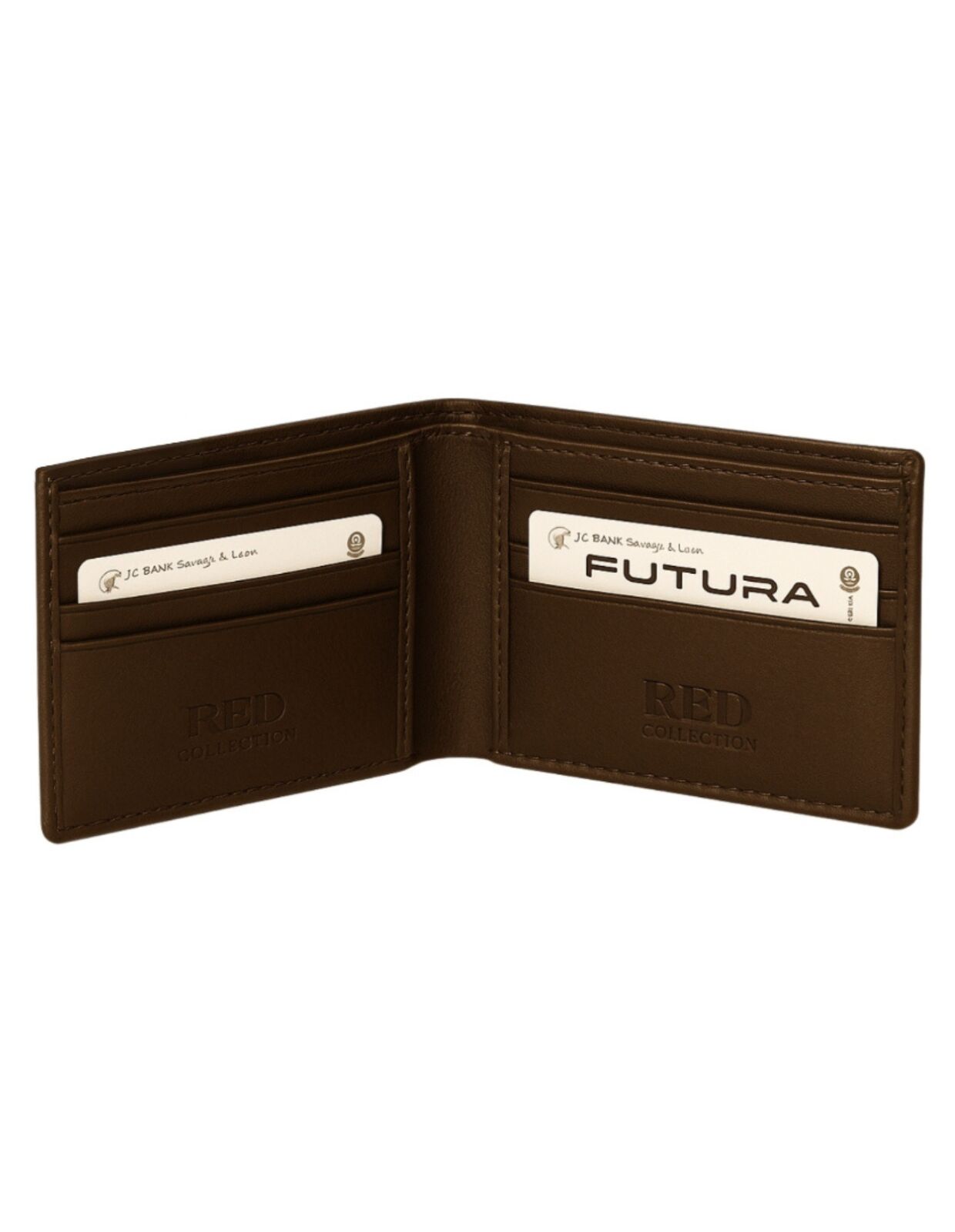 Futura Mens RFID Protected Slim Genuine Leather Wallet - Tan 4