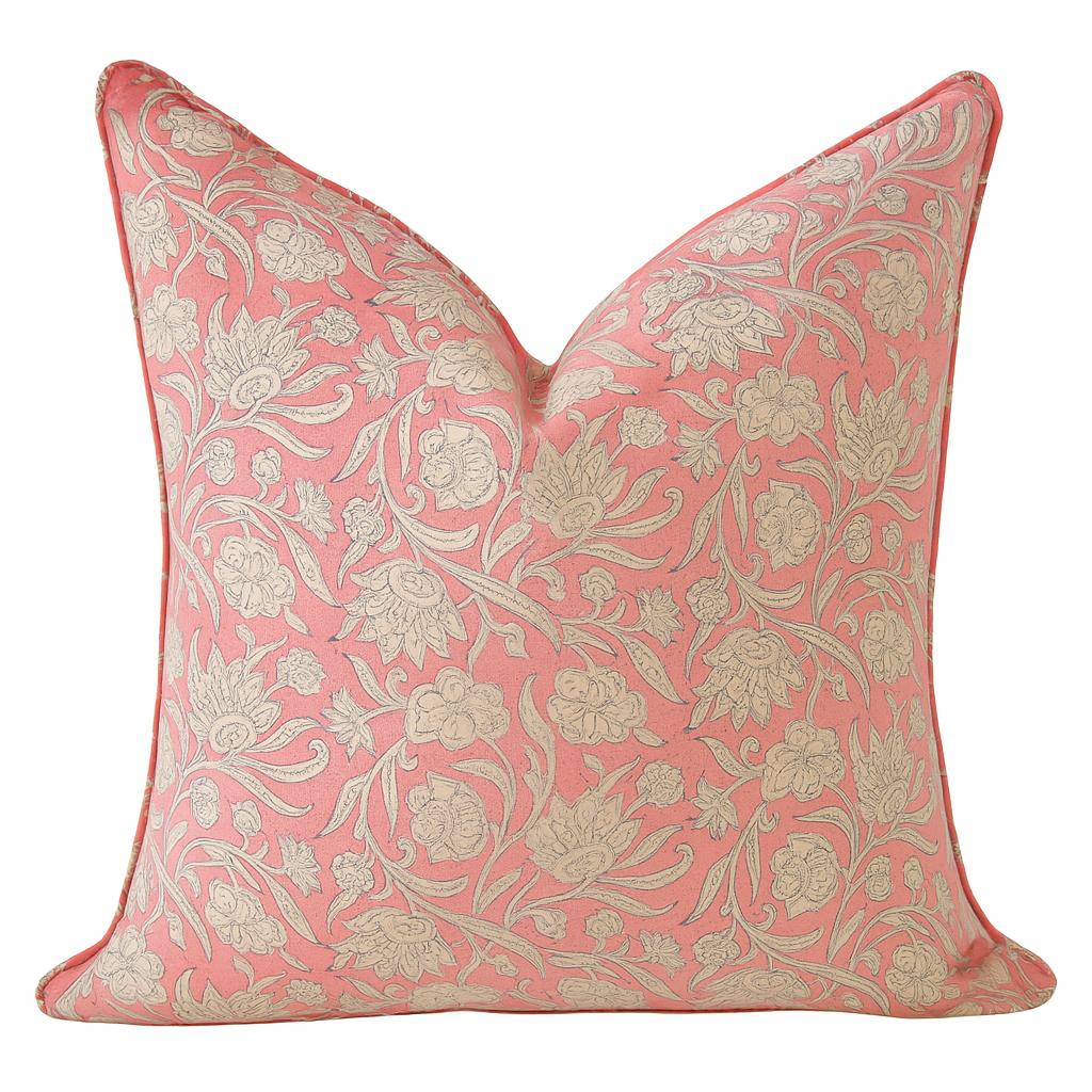 Kolka Pastel Pink Decorative Soft Cotton Voile Decorative Cushion - Pink