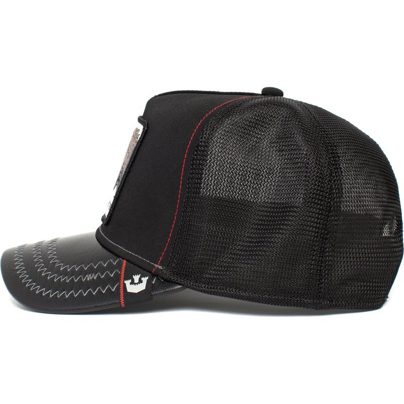 Goorin Brothers Baseball Trucker Cap Hat Snapback Godzilla Dinasaur Tyrant Monster - Black 5
