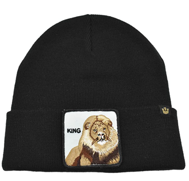 Goorin King Beanie Hat Hear Me Roar Warm Winter Ski Animal Series - Black 3