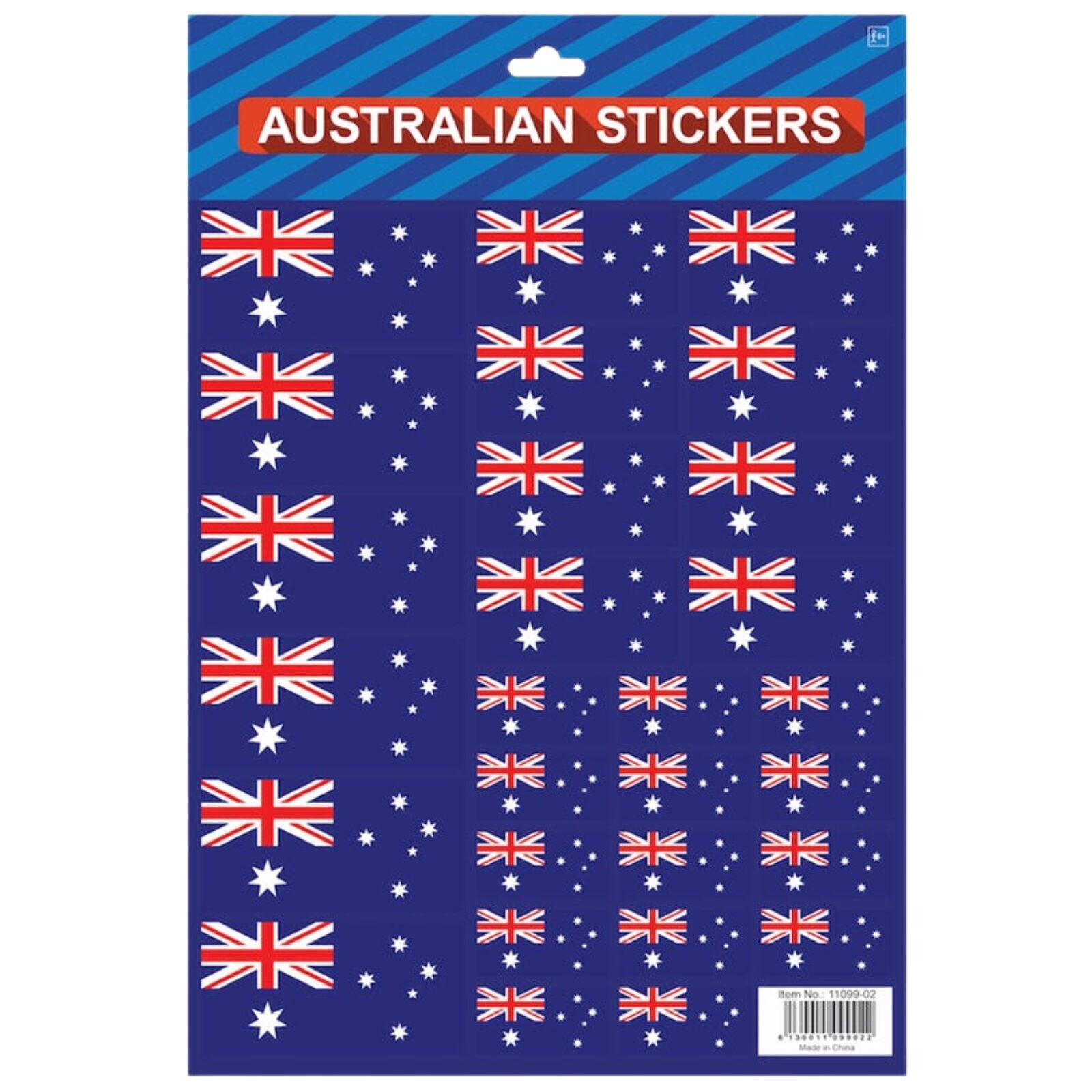Australian Flag Stickers – 4x A4 Sheets of Festive Stickers for Australia Day Celebrations 4