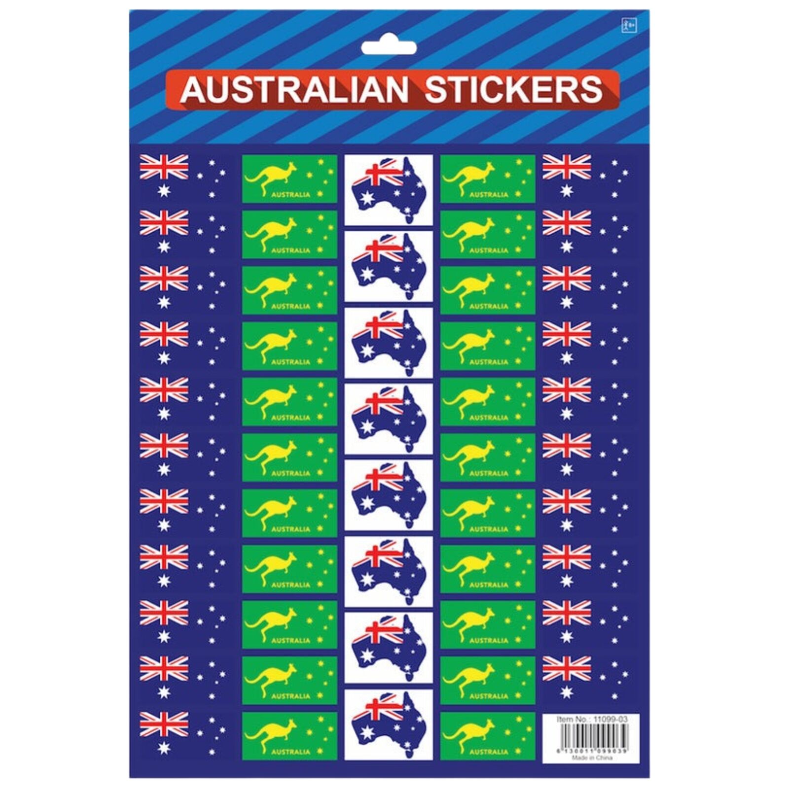 Australian Flag Stickers – 4x A4 Sheets of Festive Stickers for Australia Day Celebrations 5