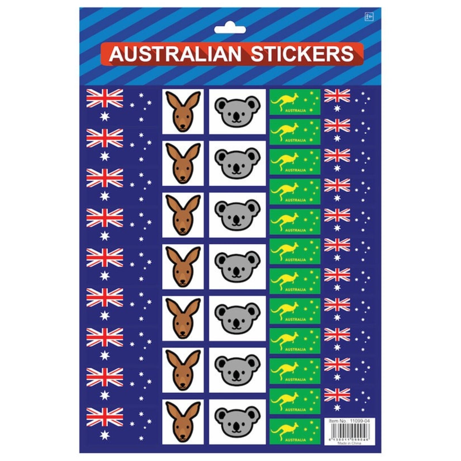 Australian Flag Stickers – 4x A4 Sheets of Festive Stickers for Australia Day Celebrations 6