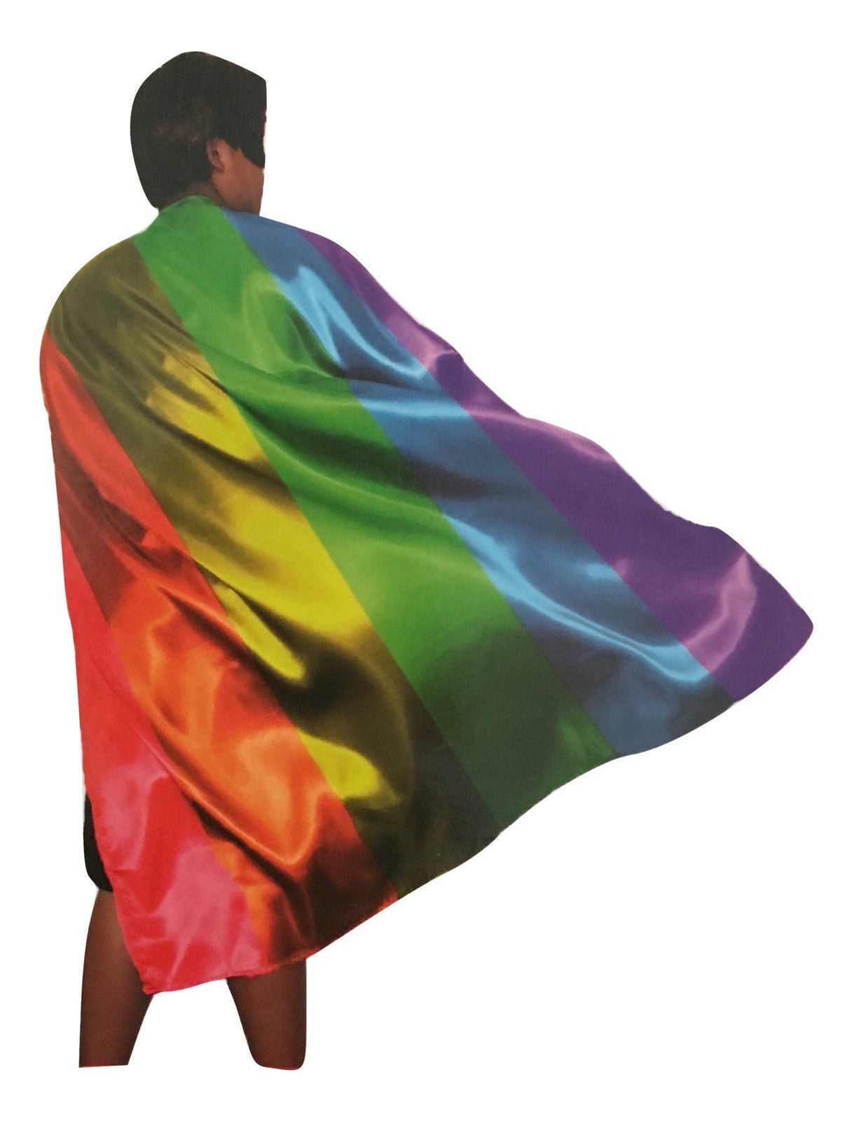 140cm DELUXE RAINBOW CAPE Party Fancy Dress Costume Adult Size Pride