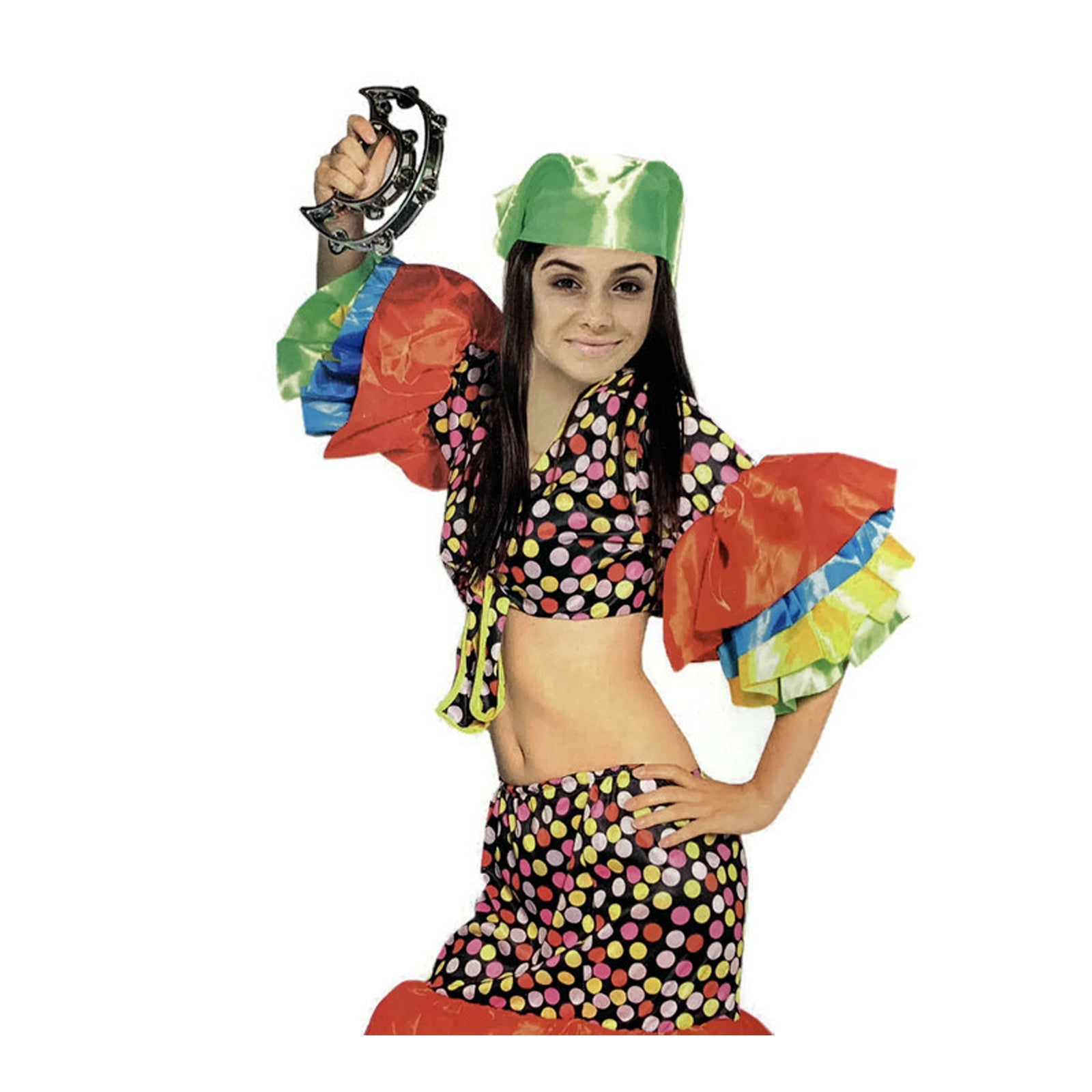 Womens FLAMENCO DANCER COSTUME Spanish Fancy Dress RUMBA Rio Carnival 3