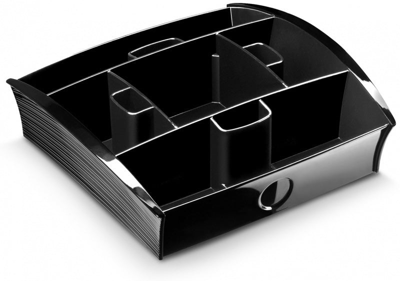 CEP Tea Coffee Storage Home Office Organizer Organiser Distributor Tray - Black 3