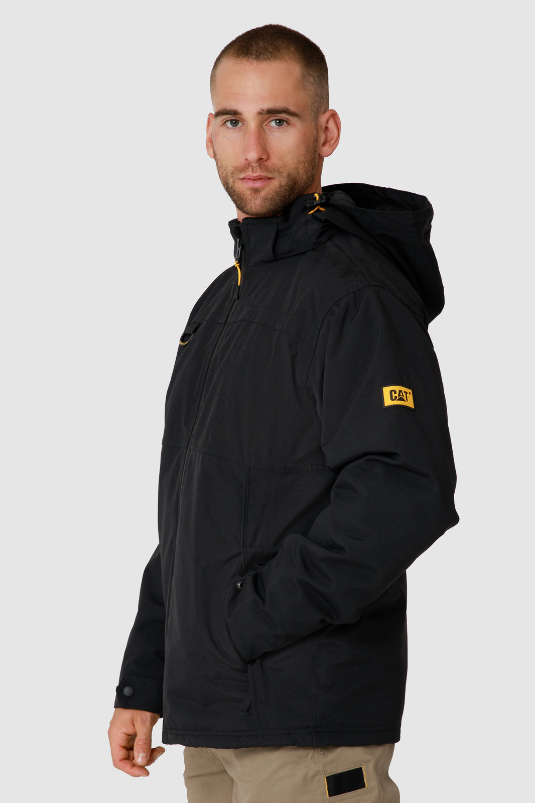 Caterpillar Mens Waterproof Zip Jacket w Hood Chinook CAT Winter Ski in Black - 3XL 6