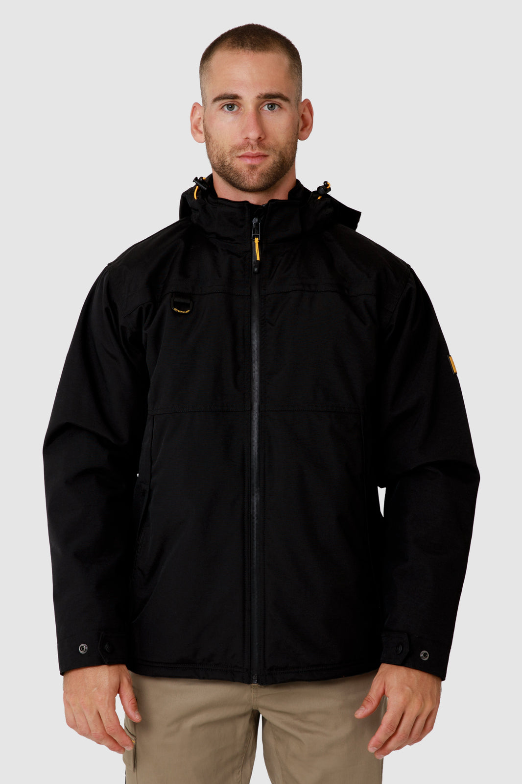 Caterpillar Mens Waterproof Zip Jacket w Hood Chinook CAT Winter Ski in Black - 3XL 9