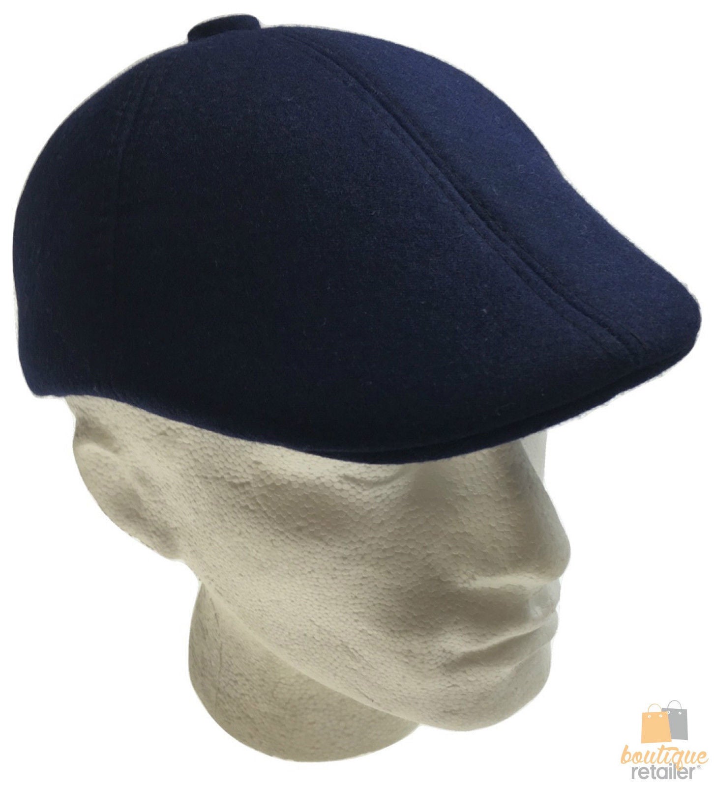 MENS NEWSBOY HAT Cabbie Gatsby 20s Ivy Cap Flat Driving Sun Flat Plain - Navy 4