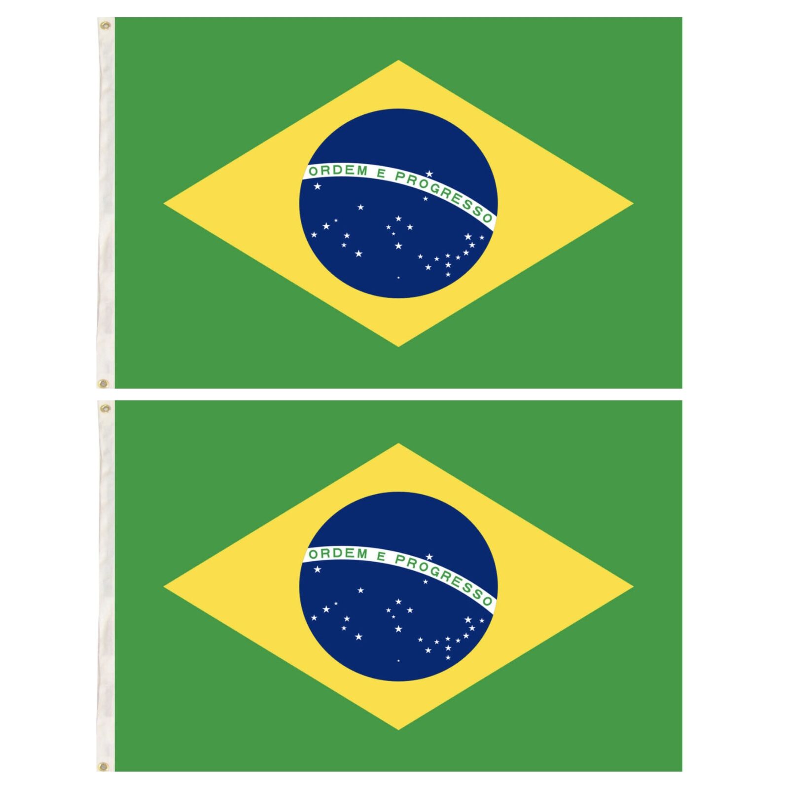 2x Brazil Country Flags Heavy Duty Brasil World Cup Brazilian  - 150cm x 90cm 3