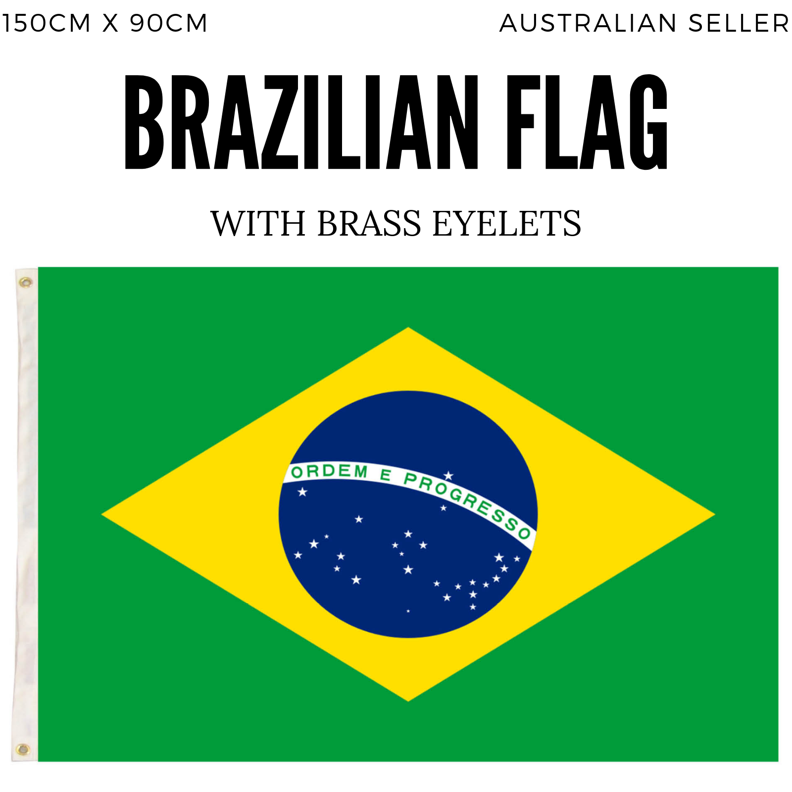 2x Brazil Country Flags Heavy Duty Brasil World Cup Brazilian  - 150cm x 90cm 4