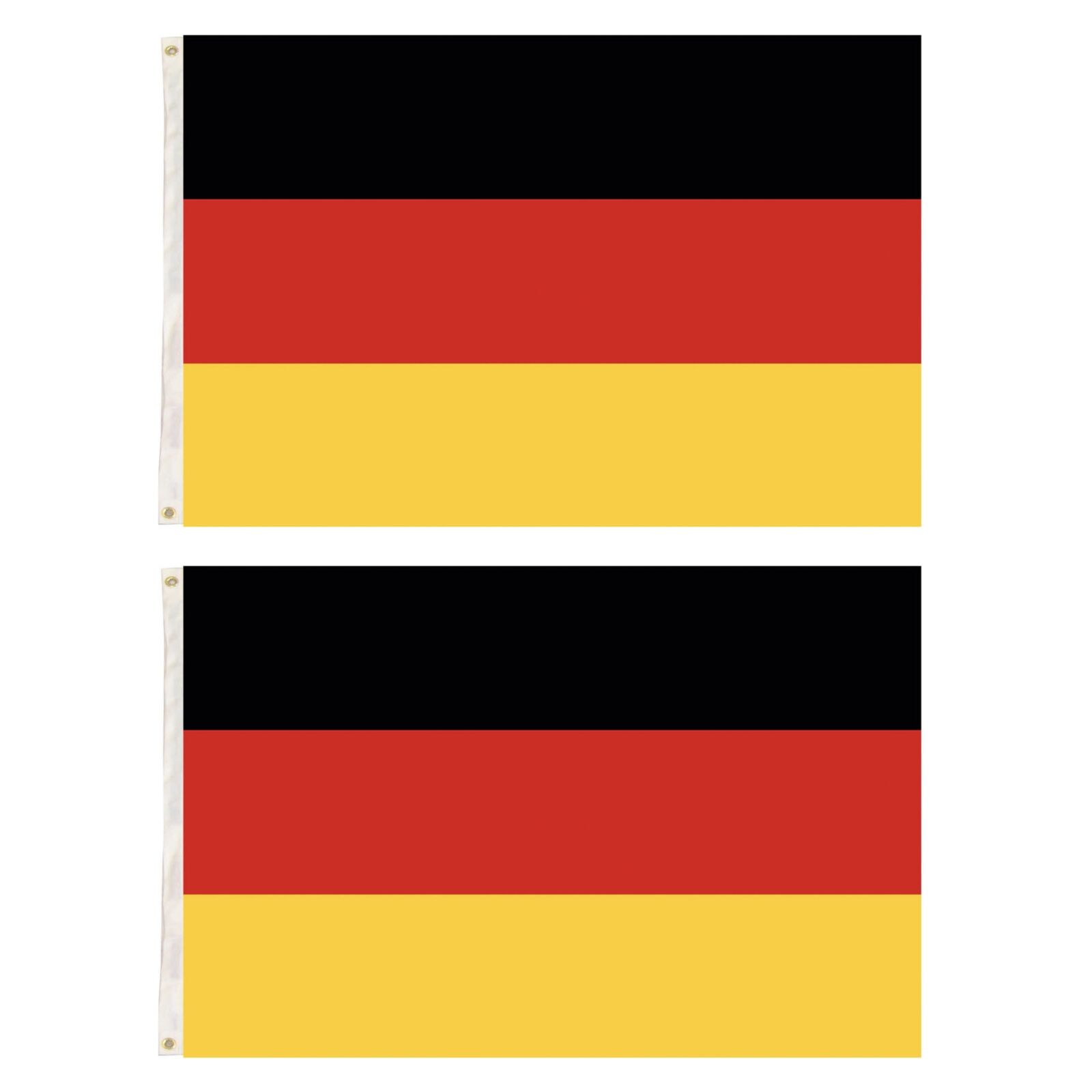 2x Germany Country Flags Deutschland Heavy Duty DE German - 150cm x 90cm 3