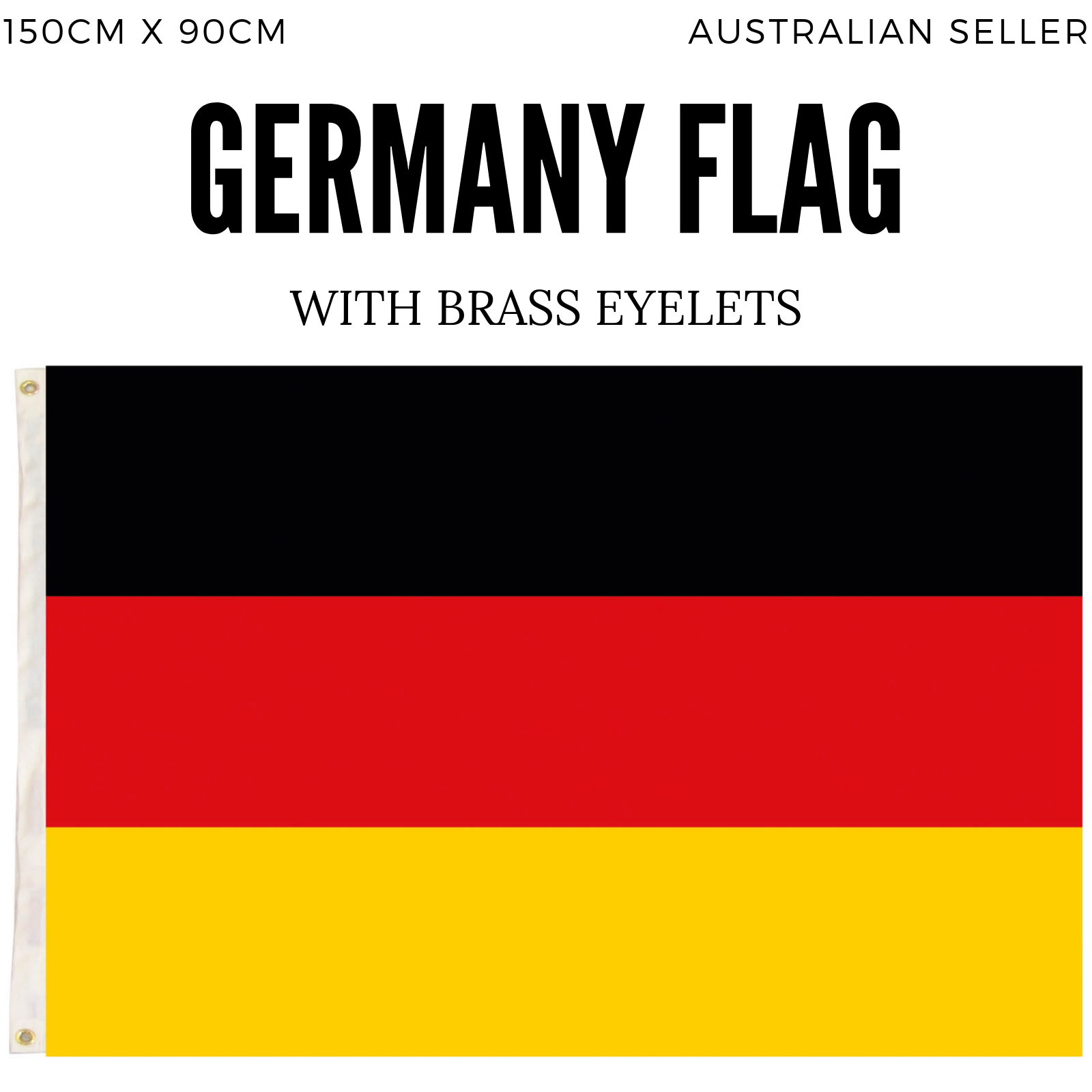 2x Germany Country Flags Deutschland Heavy Duty DE German - 150cm x 90cm 4