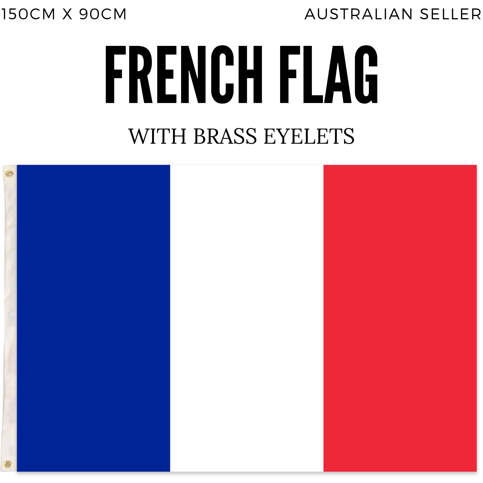 2x France Country Flags French Heavy Duty - 150cm x 90cm 4