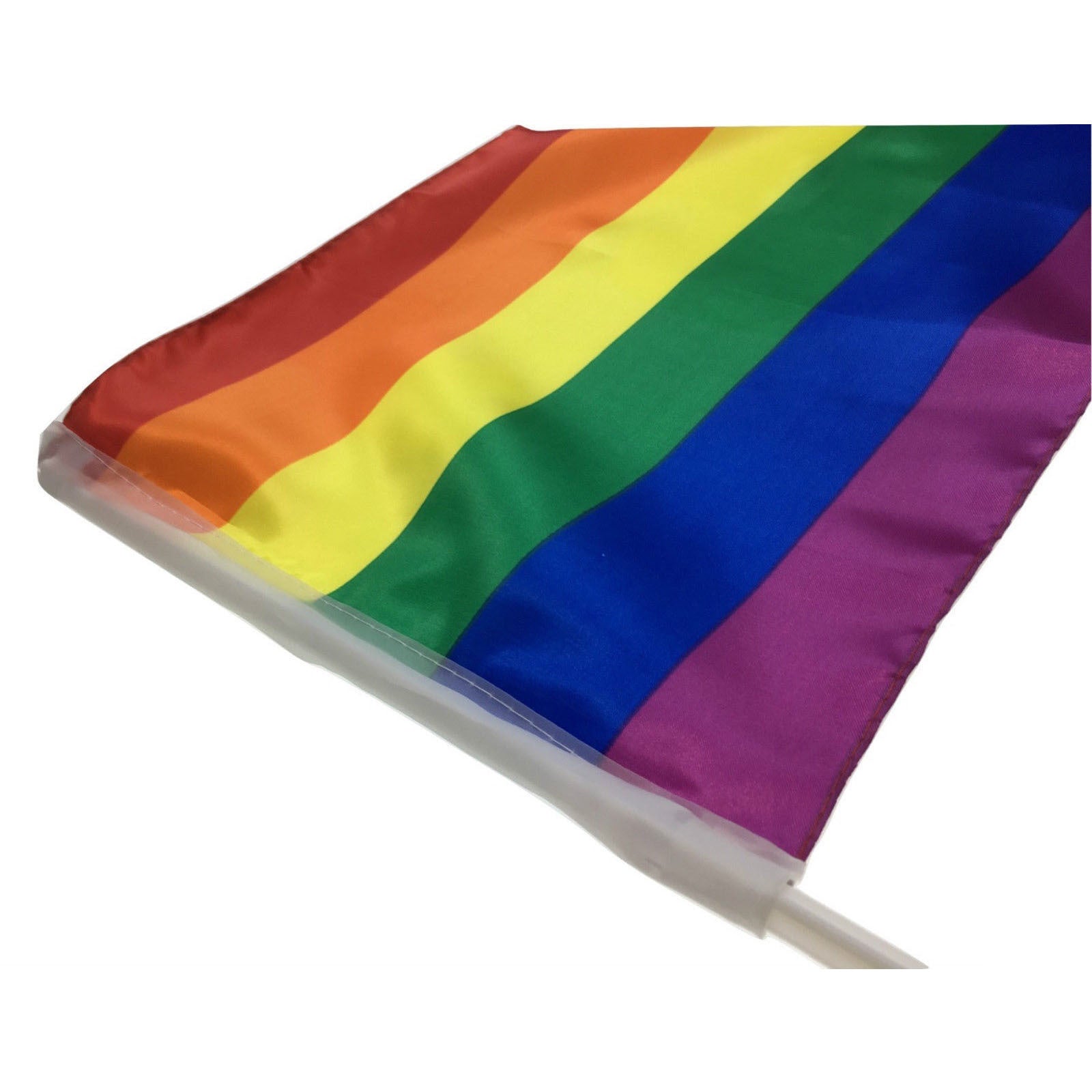 2x RAINBOW CAR FLAG with Window Clip Flags Australia Day 30cm x 45cm Gay Pride 4