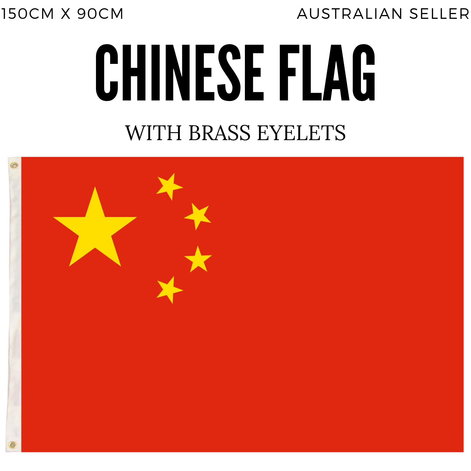 2x China Country Flags Chinese Heavy Duty CN - 150cm x 90cm 4