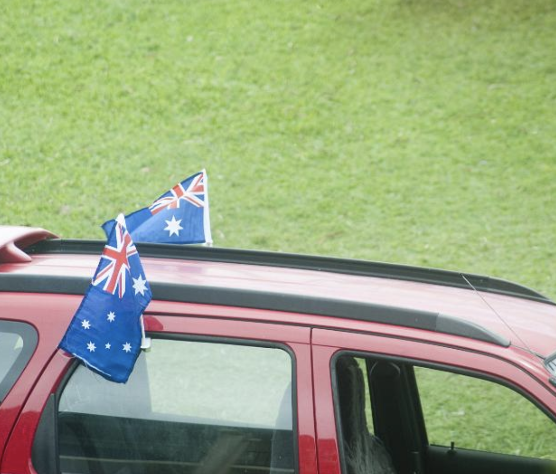 1x AUSTRALIA CAR FLAG with Window Clip Flags Australia Day 30cm x 45cm 4