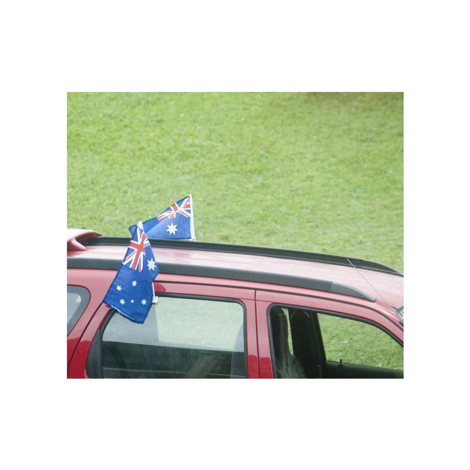 2x AUSTRALIA CAR FLAG with Window Clip Flags Australia Day 30cm x 45cm 5