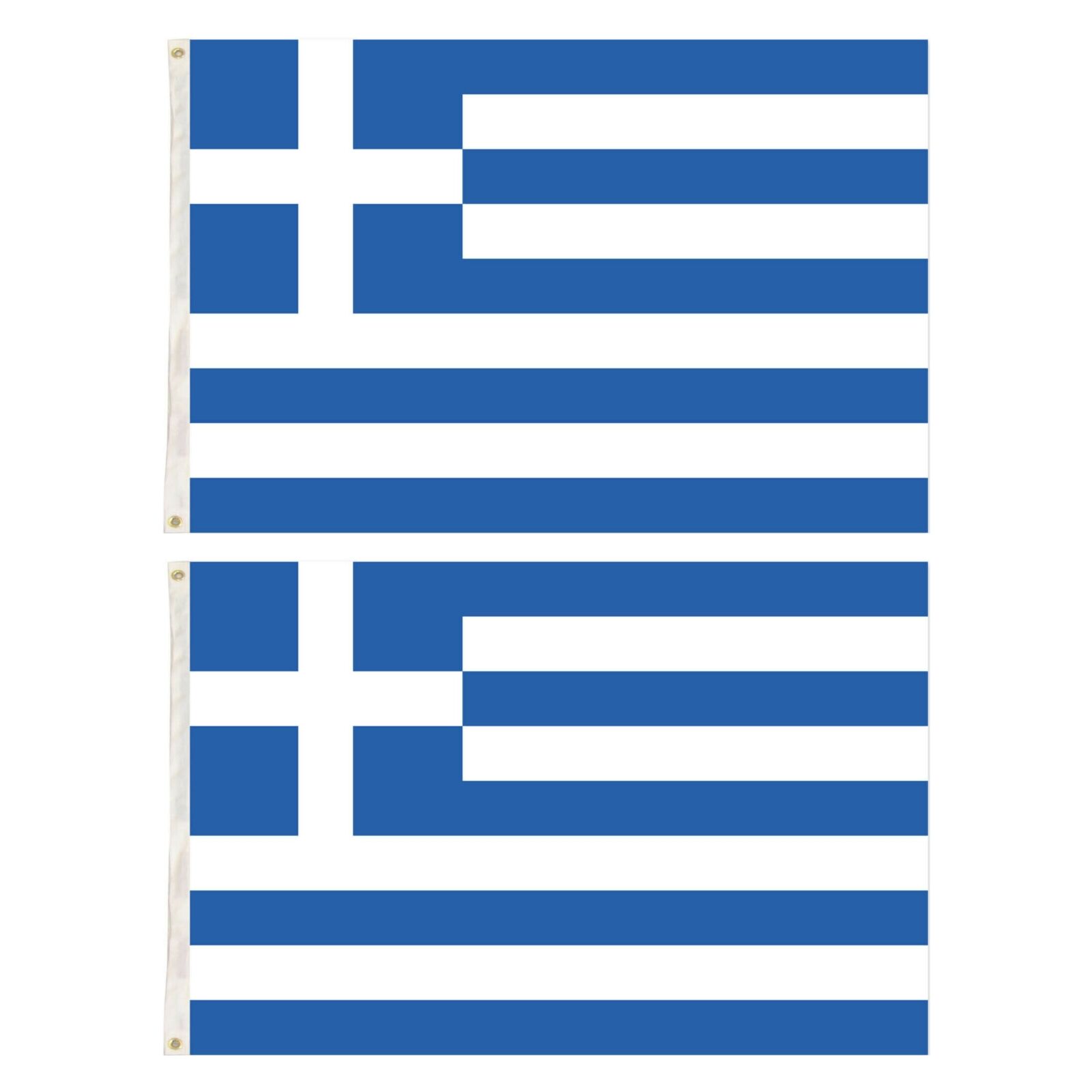 2x Greece Country Flags Greek Heavy Duty National Olympics Europe - 150cm x 90cm 3