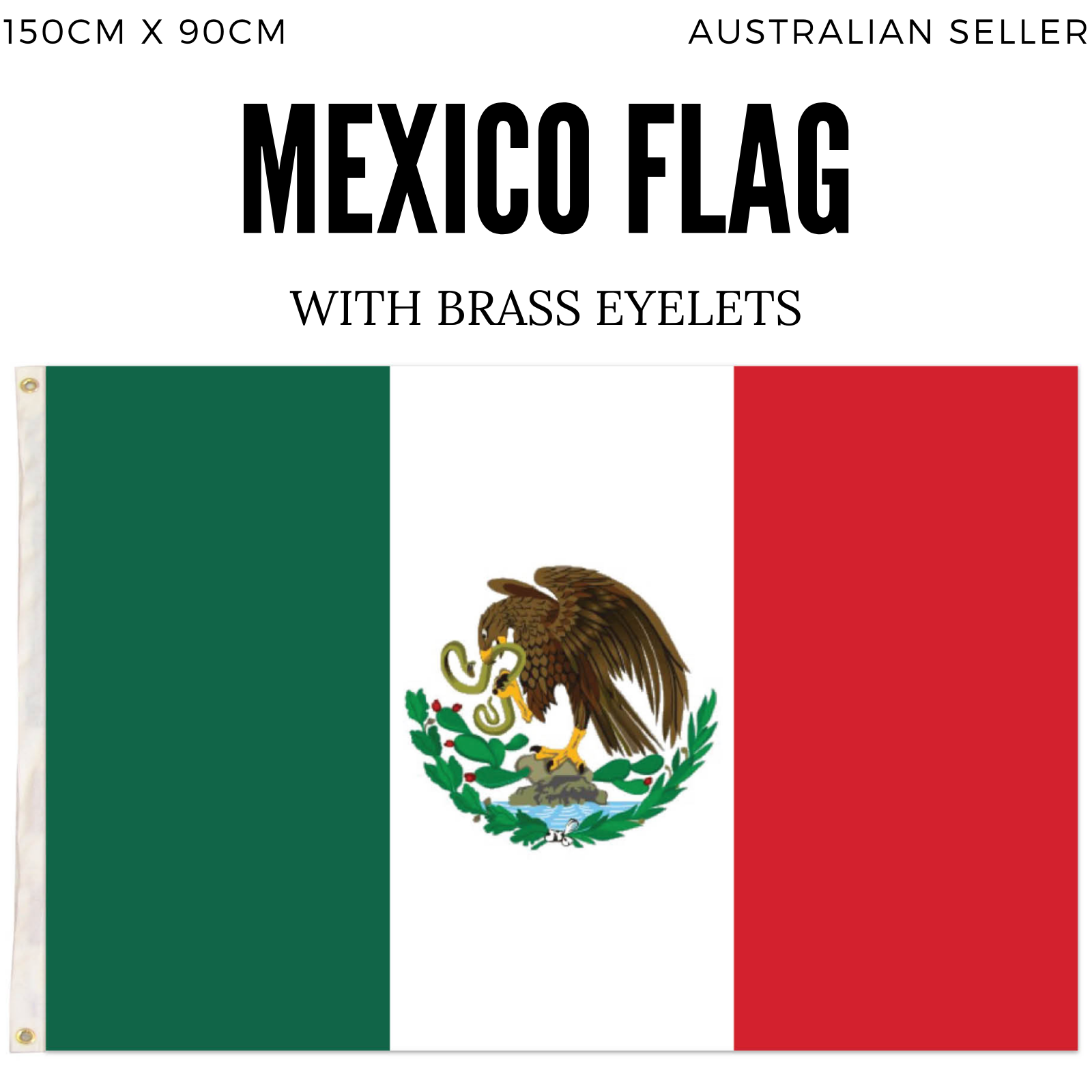 Mexico Mexican Country Flag Heavy Duty Outdoor - 150cm x 90cm 3