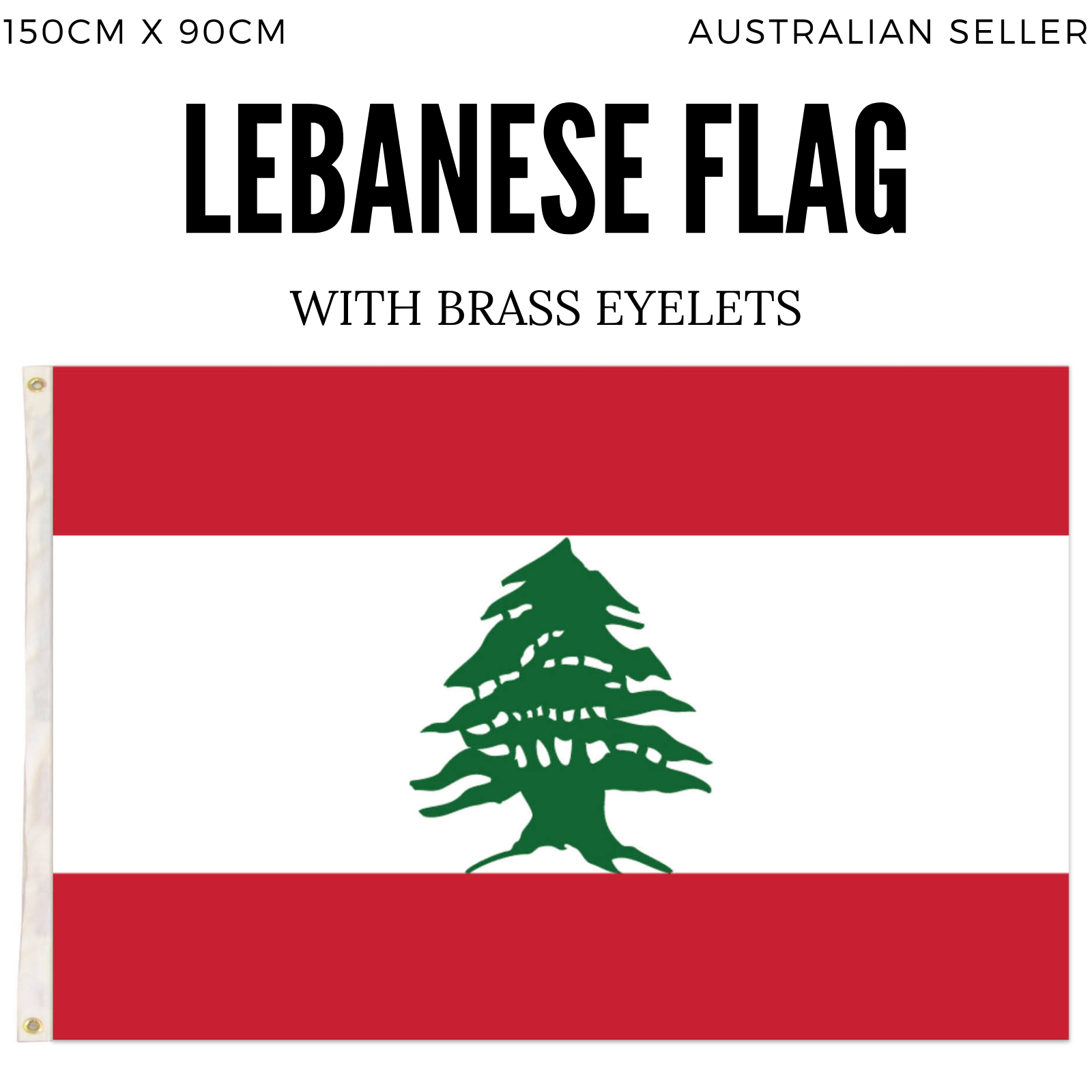 2x Lebanon Lebanese Country Flags Heavy Duty Outdoor - 150cm x 90cm 4