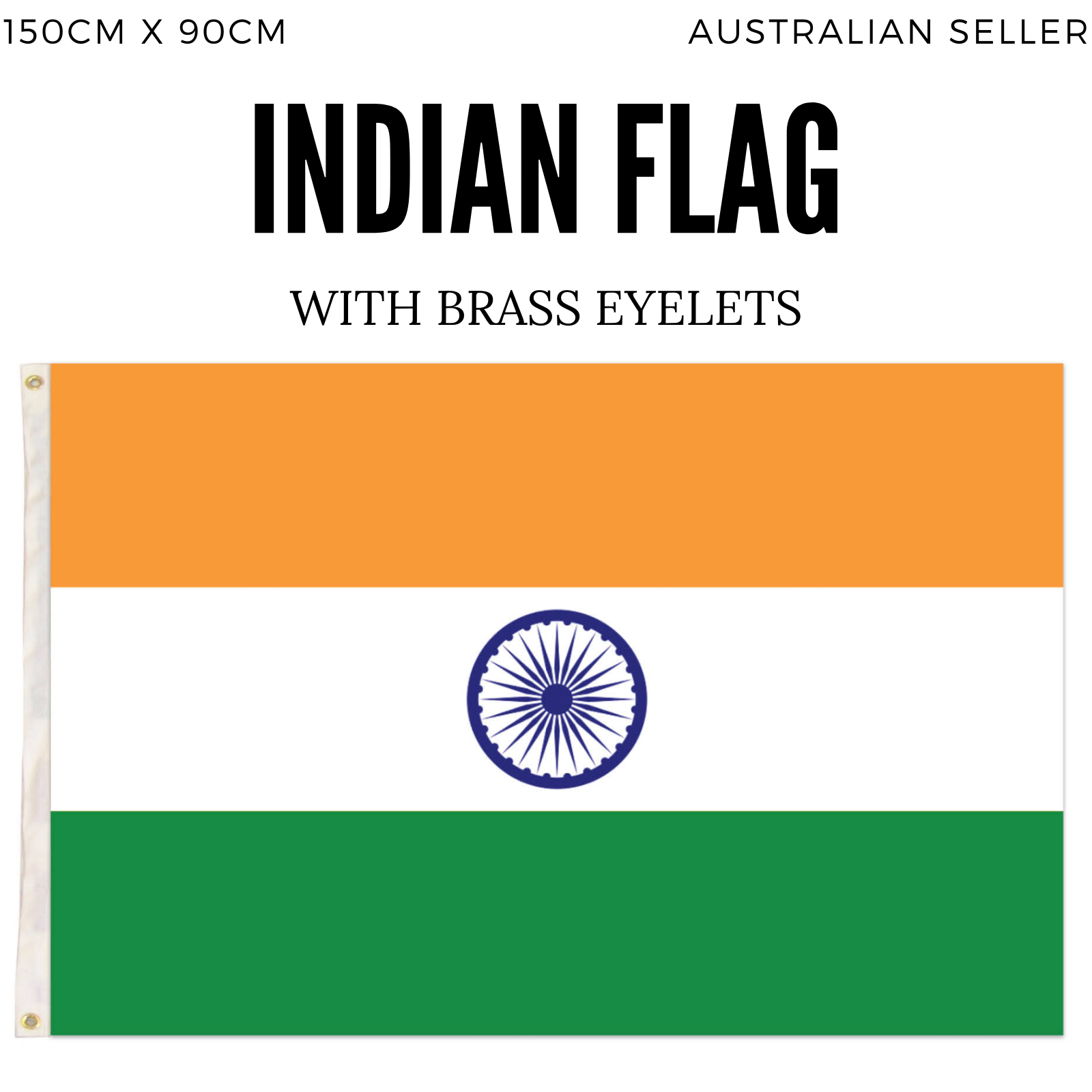 India Country Flag Indian Heavy Duty National Cricket Diwali Divali - 150cm x 90cm 3