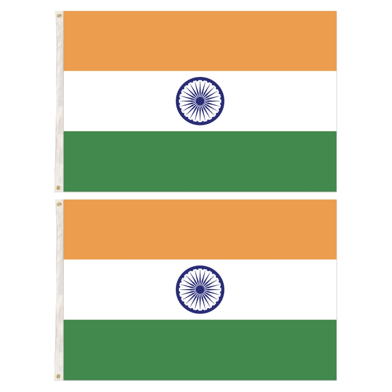 2x India Country Flags Indian Heavy Duty National Cricket Diwali Divali - 150cm x 90cm 3