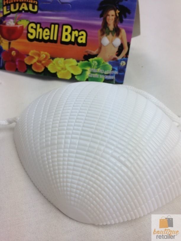 SHELL BRA Costume Party Hawaiian Hula Beach Dress Top Tropical Mermaid 6