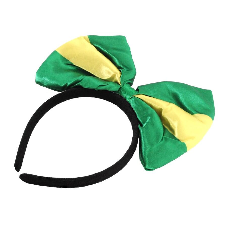 Green and Gold Yellow Bow Headband – Australia Day & Sports Event Accessory 3