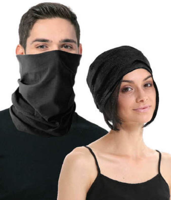 Seamless Tube Bandana Head Scarf Face Cover Mask Gaiter Ski Snow in Black