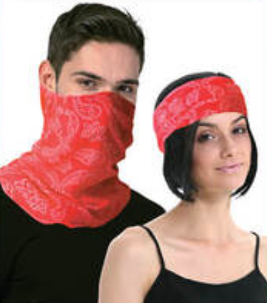 Seamless Tube Bandana Head Scarf Face Cover Mask Pattern Mask Neck Gaiter - Red 3