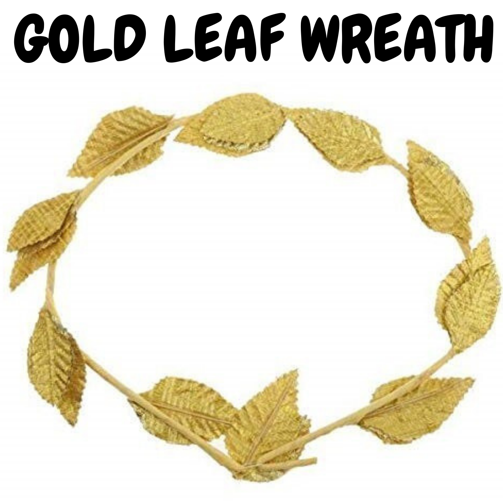 GOLD LEAF WREATH Greek Headband Crown Leaves Band Roman Costume Dress Party 5