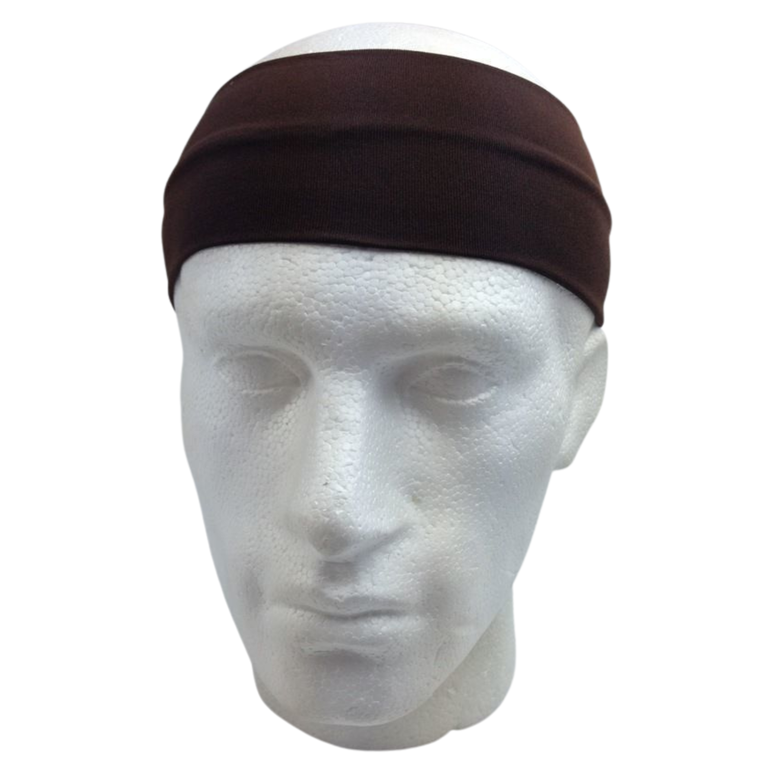 PLAIN HEADBAND Elastic Stretch Sports Yoga Hair Band Unisex 8cm Wide Wrap - Brown 4