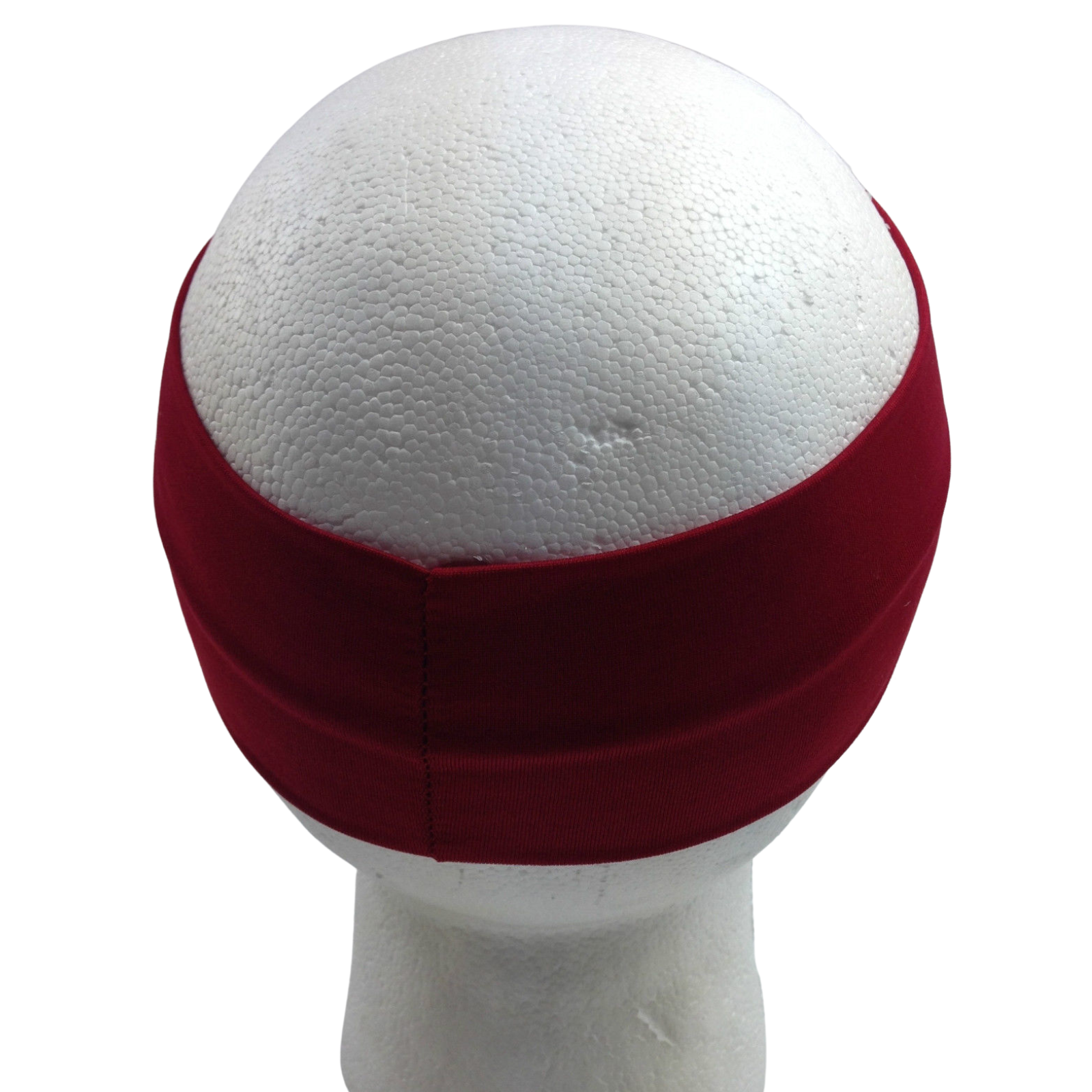 PLAIN HEADBAND Elastic Stretch Sports Yoga Hair Band Unisex 8cm Wide Wrap - Burgundy 4