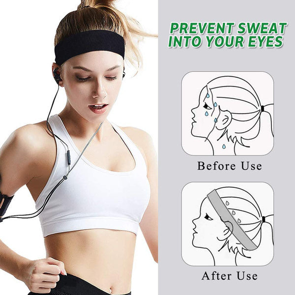 PLAIN HEADBAND Elastic Stretch Sports Yoga Hair Band Unisex 8cm Wide Wrap - Hot Pink 10