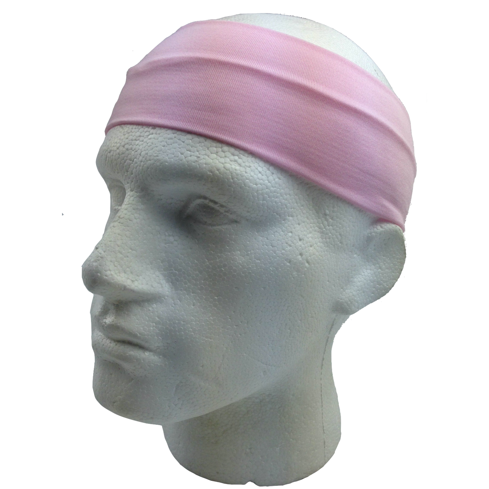 PLAIN HEADBAND Elastic Stretch Sports Yoga Hair Band Unisex 8cm Wide Wrap - Light Pink 6